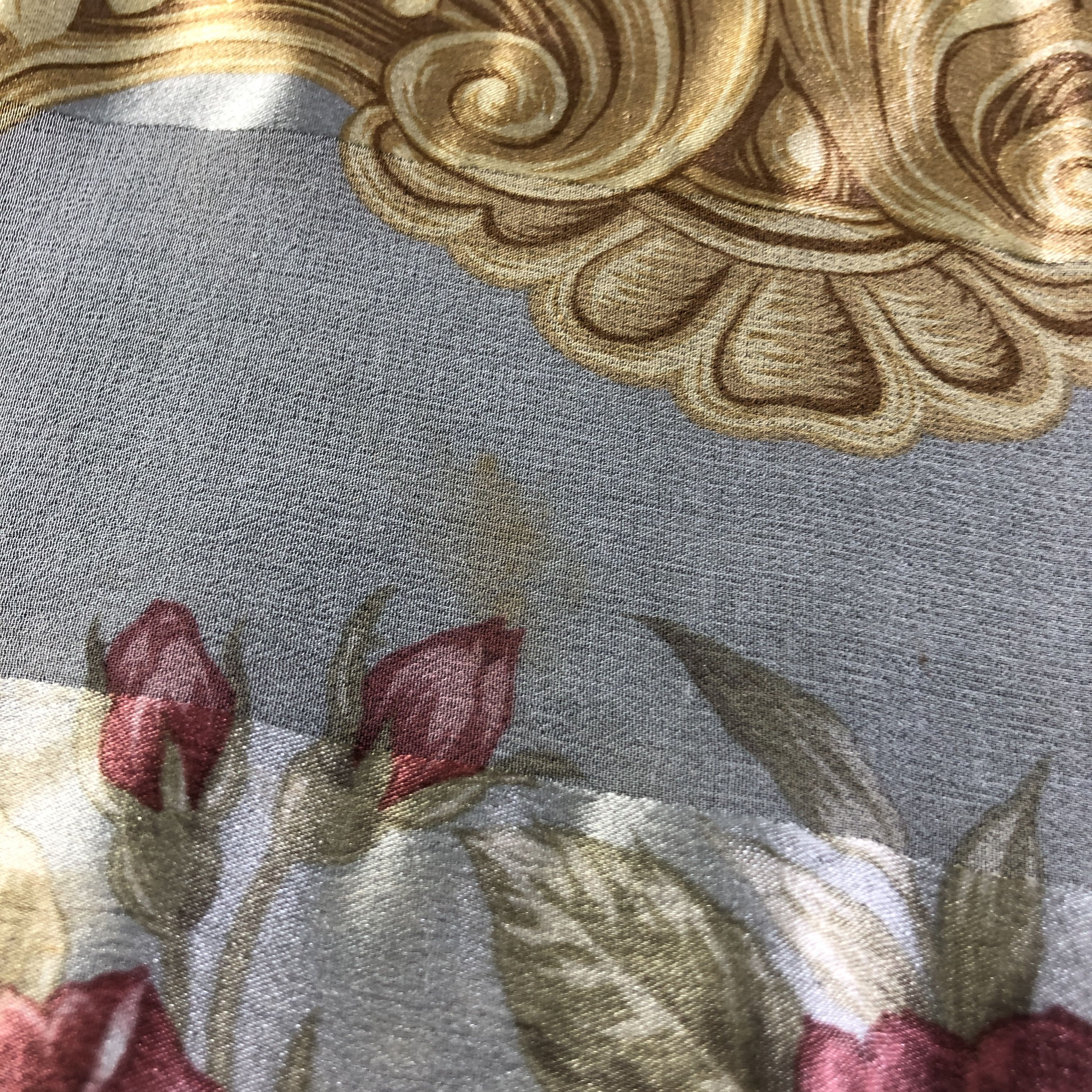 Japanese Brand Torrente Floral Luxury Silk Scarf M1030 Size ONE SIZE - 8 Thumbnail