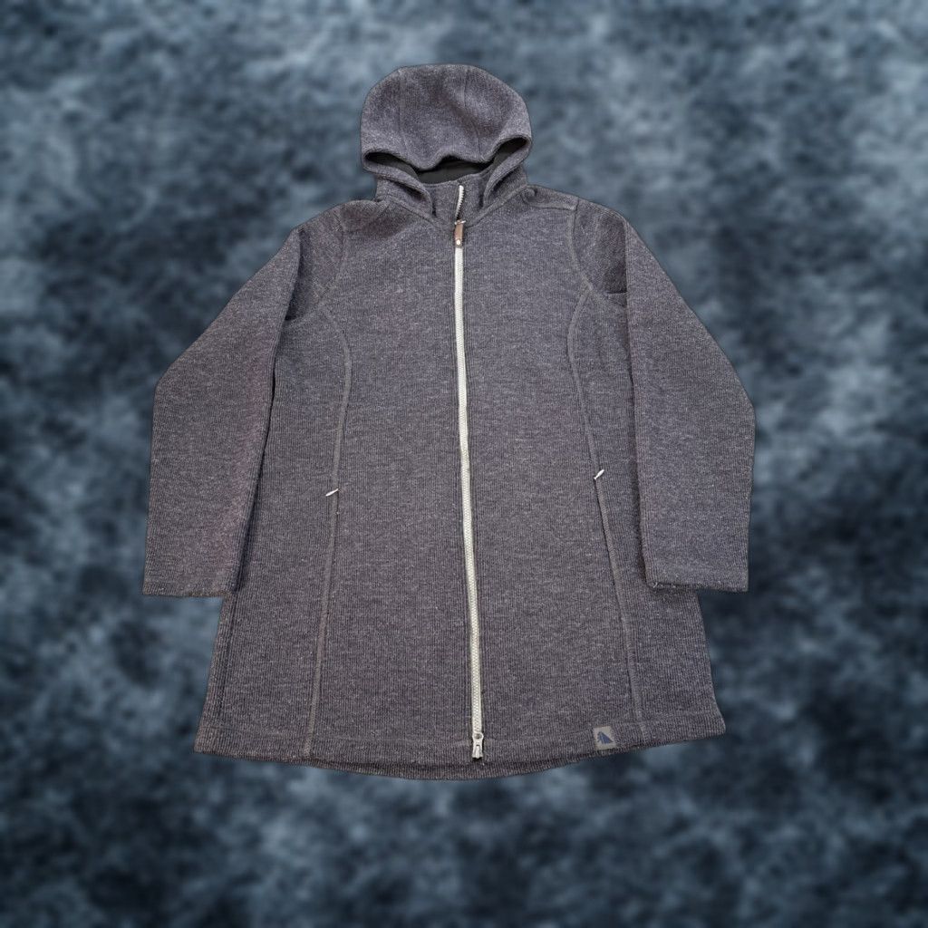 Vintage VINTAGE LL Bean Coat Womens Medium Full Zip Wool Blend Knit Hooded Wooltek 500911 Gray Overcoat Womens Size M / US 6-8 / IT 42-44 - 1 Thumbnail