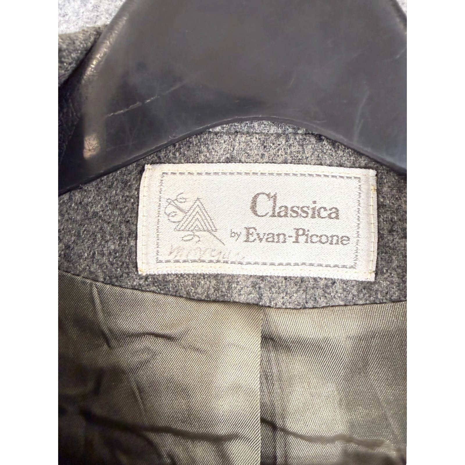 Evan Picone VINTAGE Classica Evan-Picone Wall Blazer Jacket Womens 8 Heather Gray Lined Notch Lapel Size M / US 6-8 / IT 42-44 - 5 Thumbnail