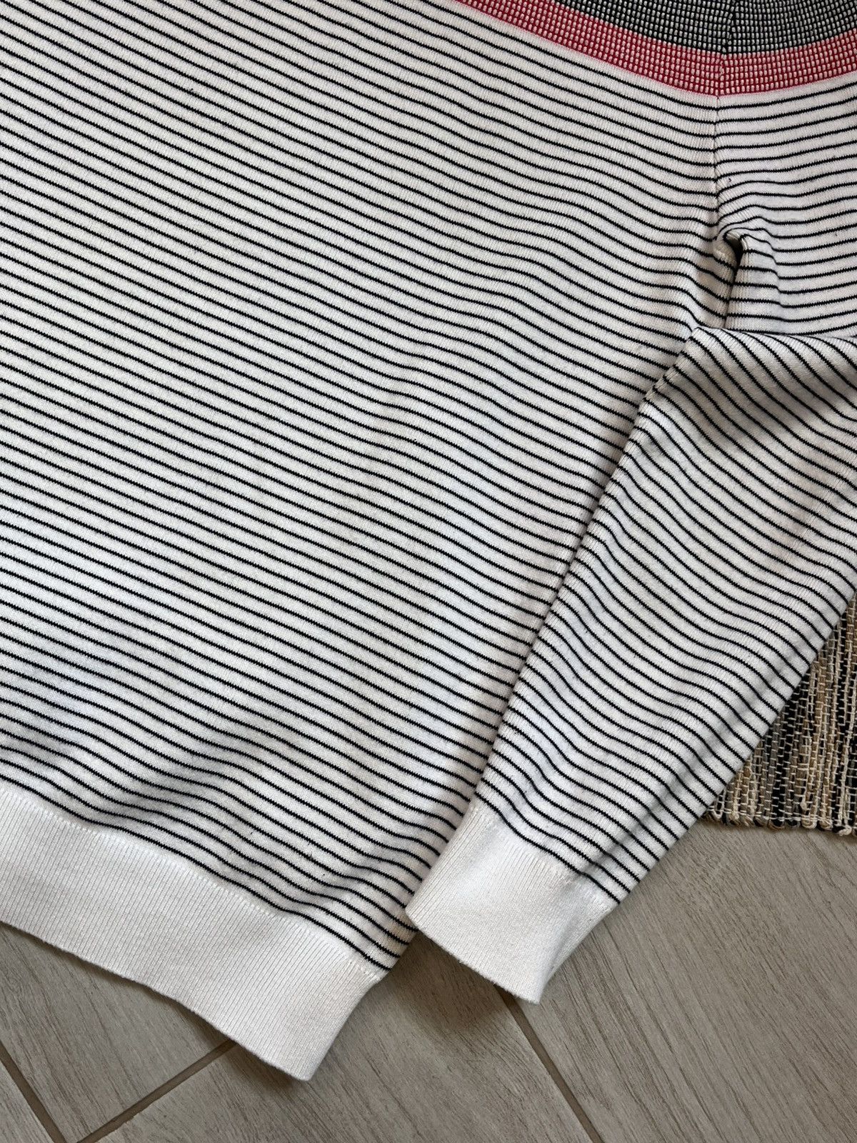 Designer × Hugo Luxury Hugo Sweater White Stripes Sweatshirt Hype Logo Y2K Size US L / EU 52-54 / 3 - 12 Thumbnail