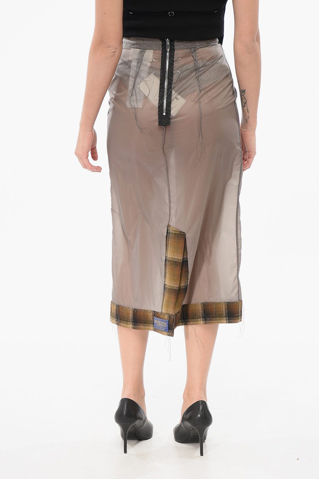 Maison Margiela og1mm0825 Pencil Skirt in Grey Size 27" / US 4 / IT 40 - 2 Thumbnail