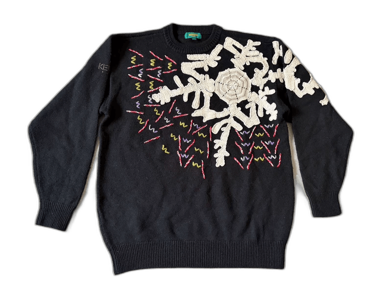 Kenzo Kenzo Vintage Patchwork Sweater with Embroidery Size M / US 6-8 / IT 42-44 - 1 Thumbnail