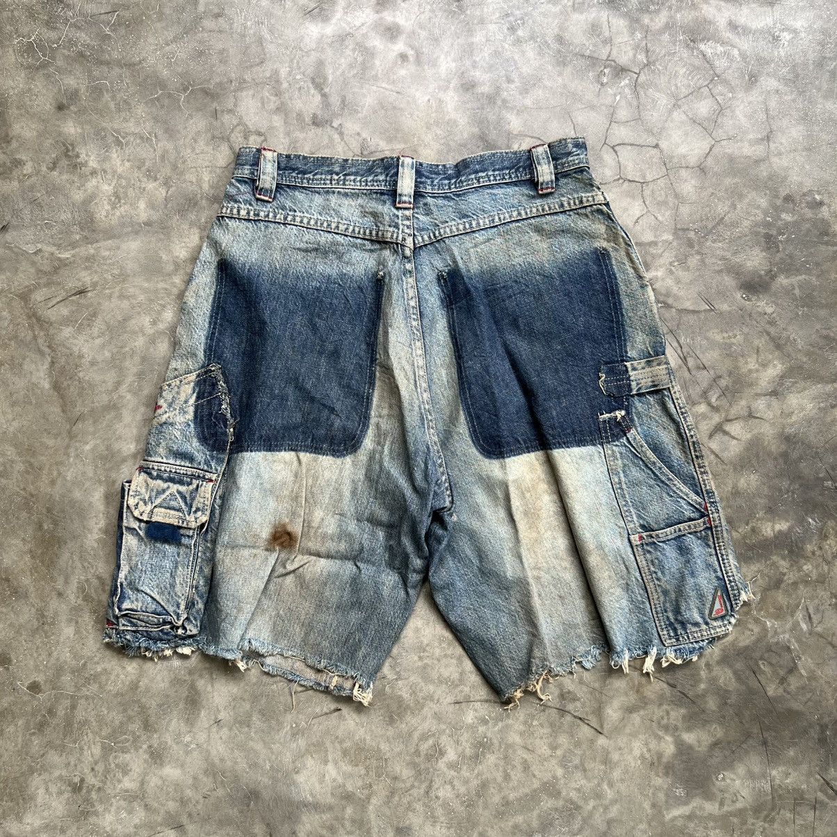 JNCO 2000s Piko Surf Jnco Style Distressed Carpenter Jort Jeans Size US 32 / EU 48 - 2 Thumbnail