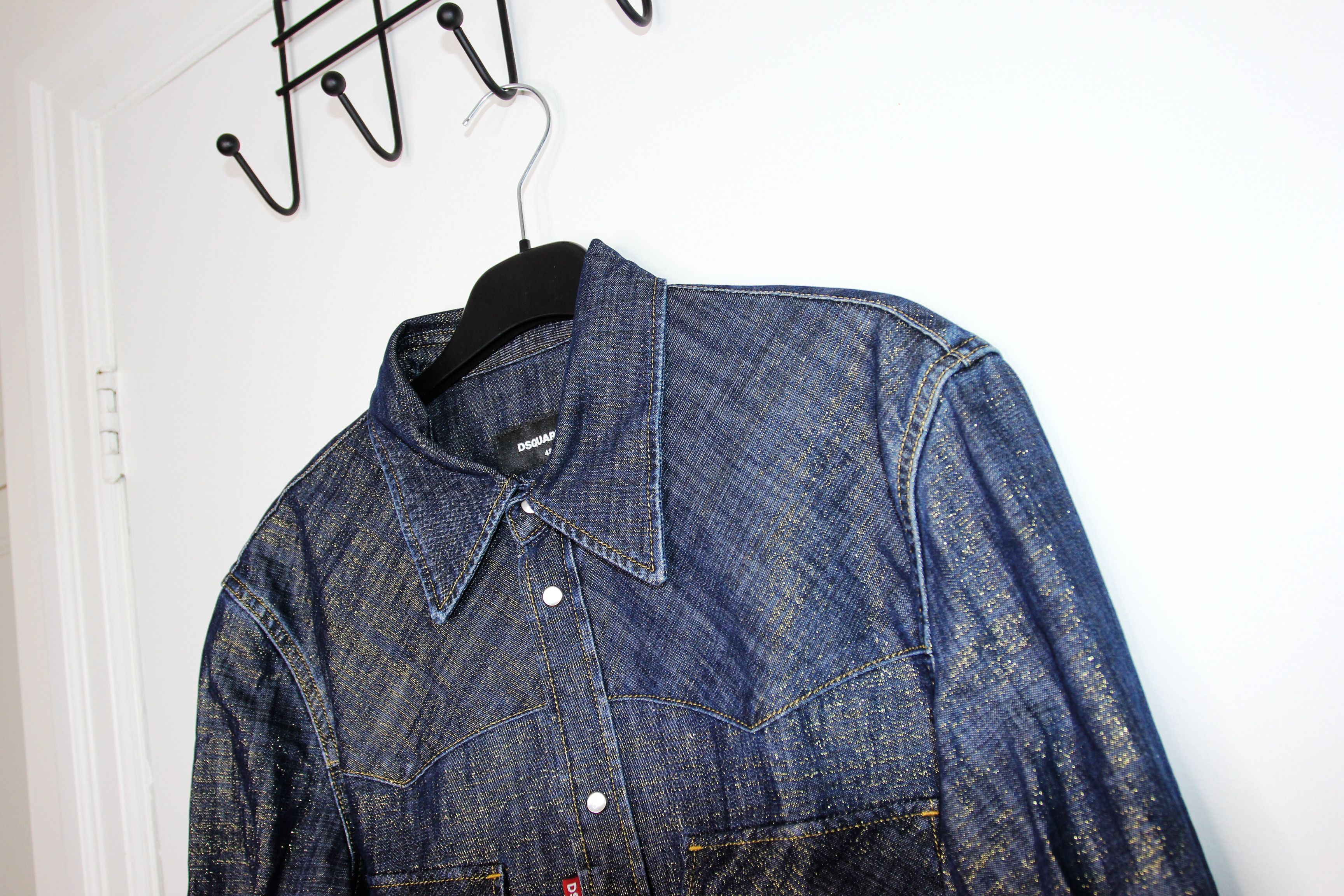 Dsquared2 BNWT AW25 DSQUARED2 LUREX THREAD DENIM SHIRT 48 Size US M / EU 48-50 / 2 - 4 Thumbnail