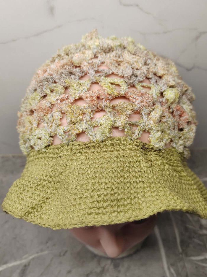 Japanese Brand Vintage Knit Handmade Bucket Hat Size ONE SIZE - 3 Thumbnail