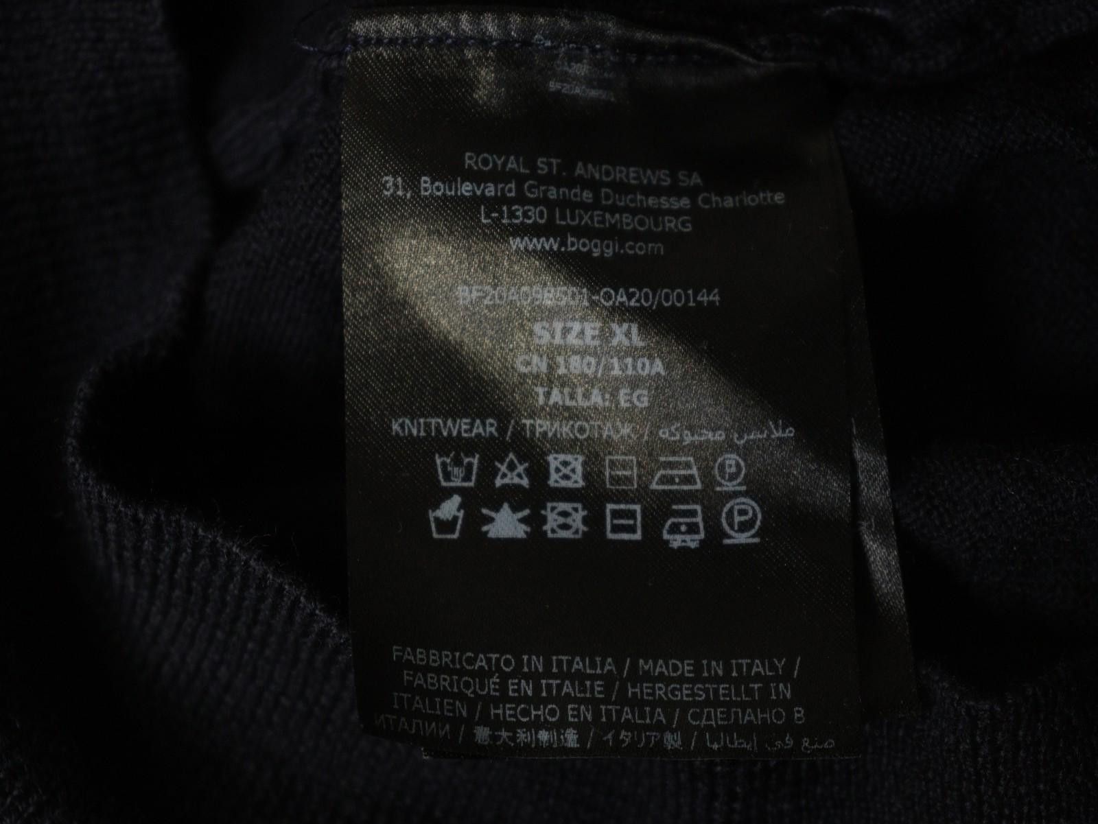 Designer Boggi Milano Navy 100% Wool V-Neck Cardigan Size XL Size XL / US 12-14 / IT 48-50 - 12 Thumbnail