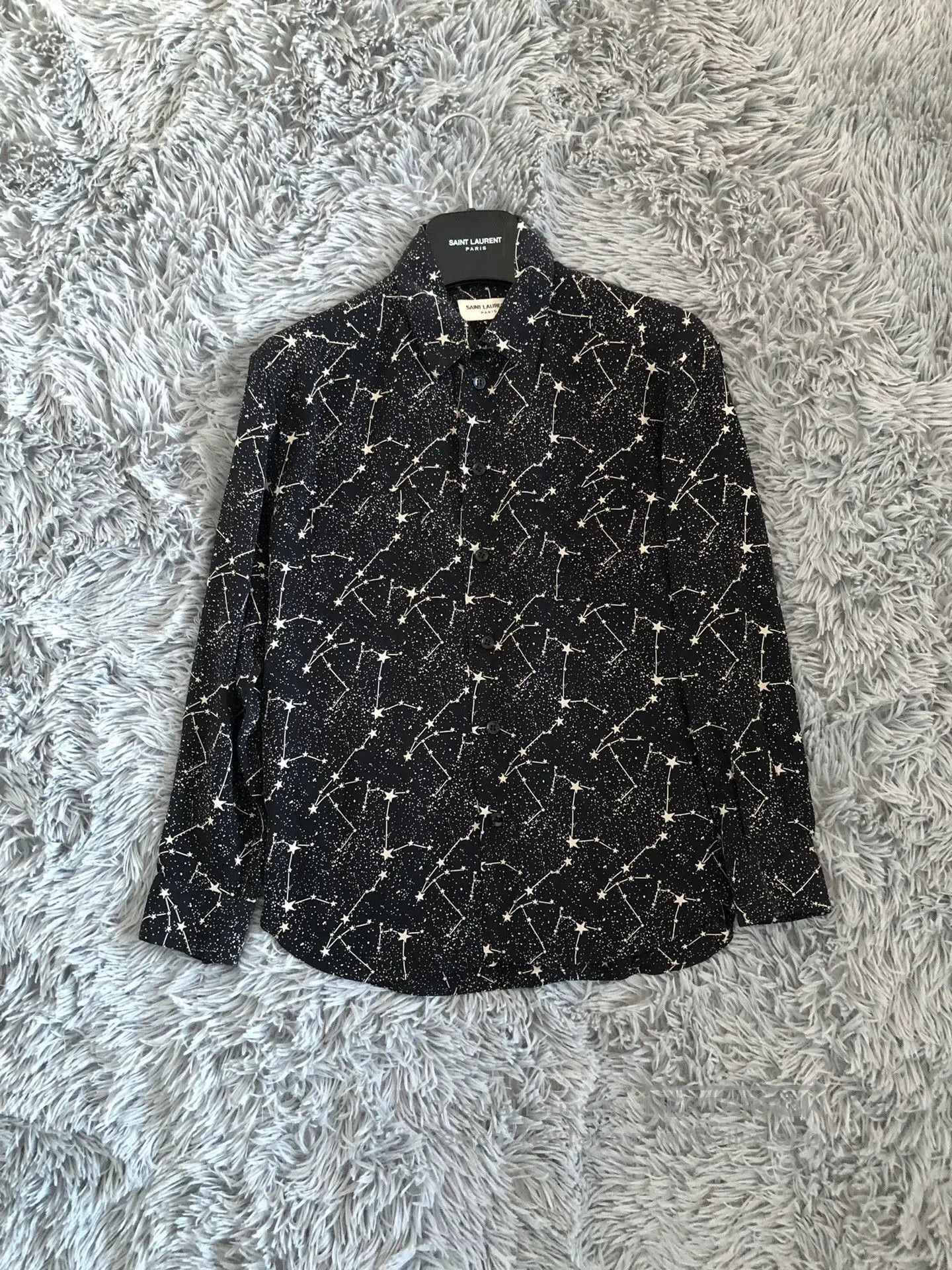 Saint Laurent Paris Saint Laurent Star Print Shirt. Size M / US 6-8 / IT 42-44 - 1 Thumbnail