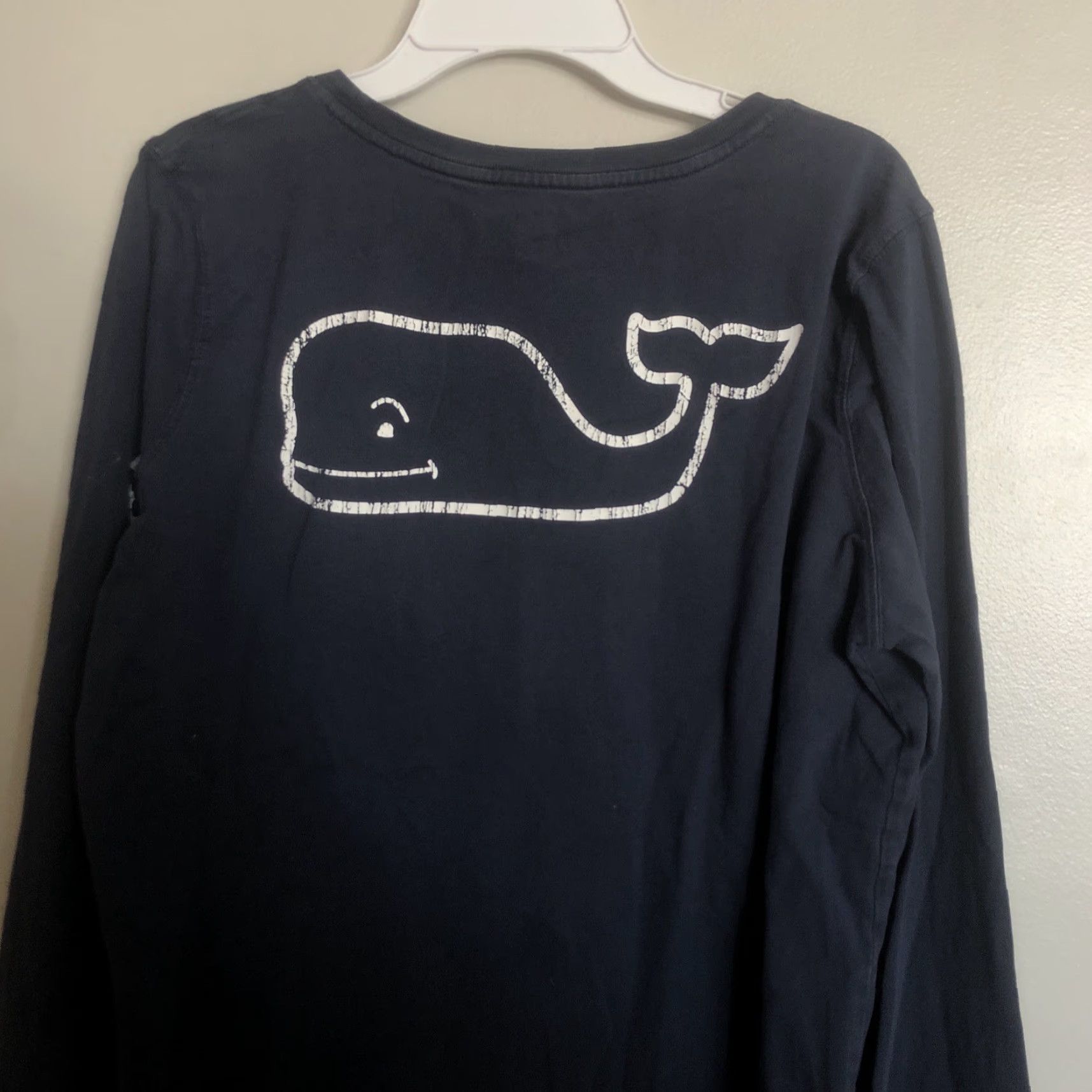 Vineyard Vines Vineyard Vines T Shirt Womens Medium Blue Long Sleeve Pocket Tee Whale Back Hit Size M / US 6-8 / IT 42-44 - 3 Thumbnail
