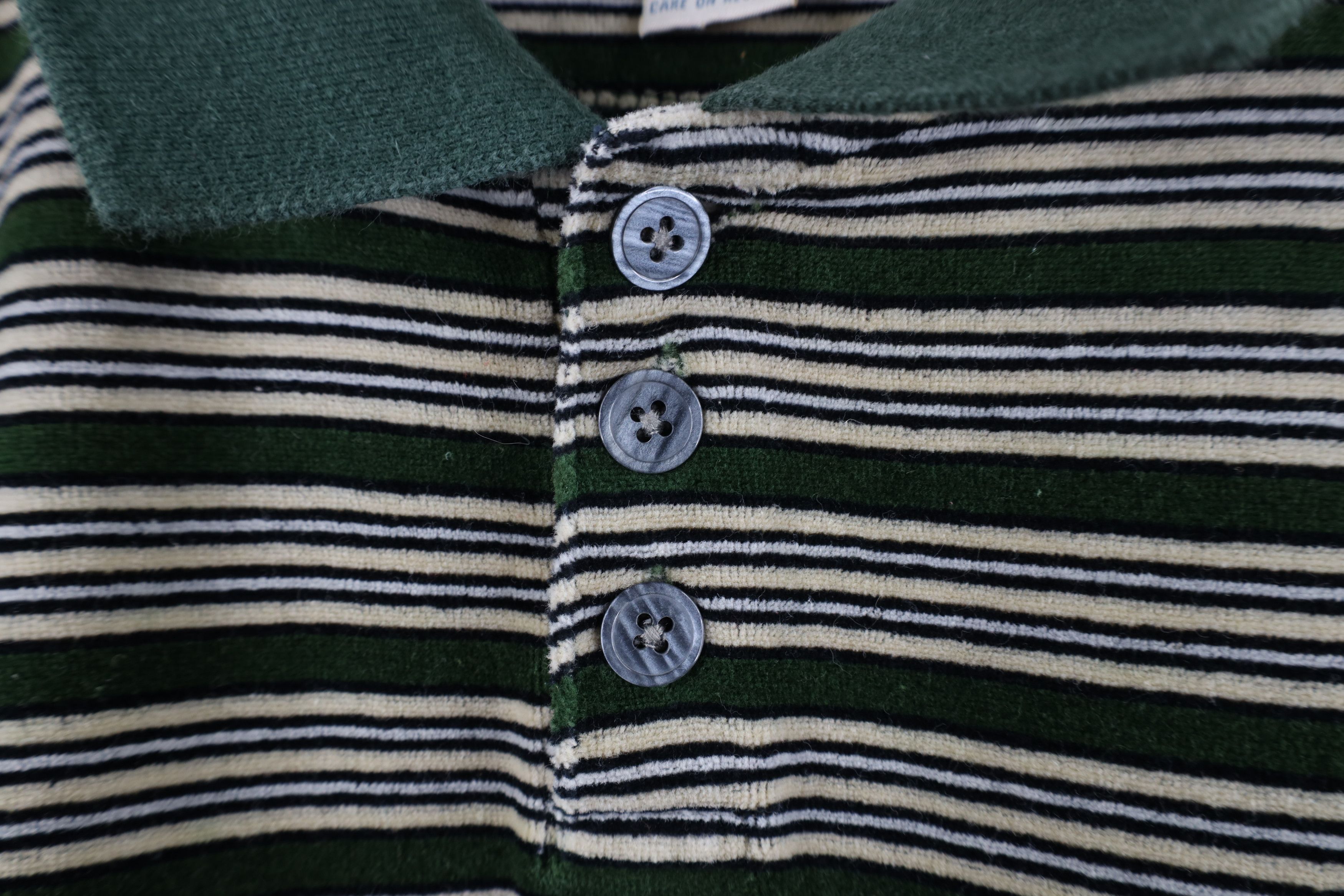 Vintage Vintage 90s Streetwear Velour Long Sleeve Rugby Polo Green Size US XL / EU 56 / 4 - 4 Thumbnail