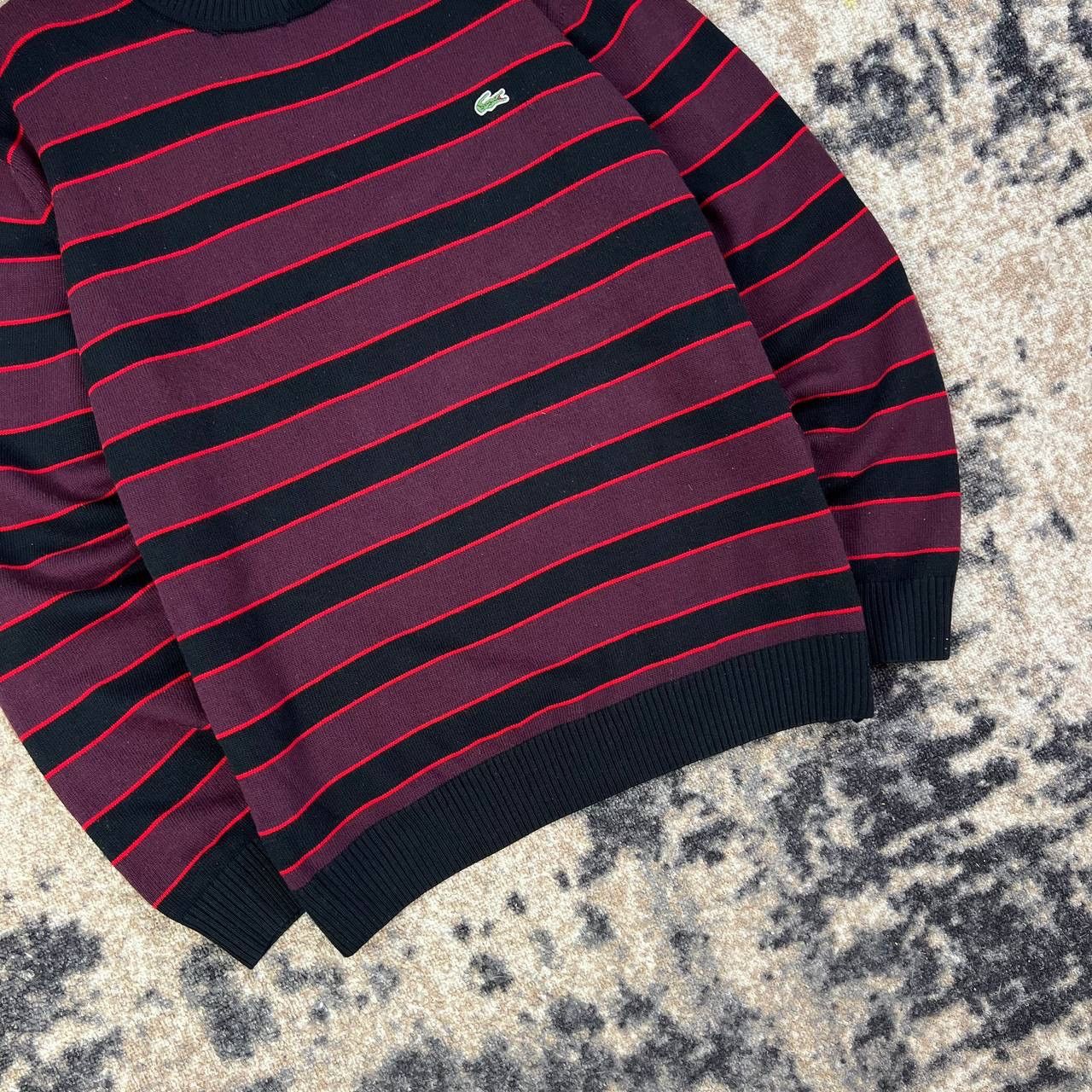 Lacoste Lacoste Mini Logo Luxury Striped Sweater Streetwear Style Size US XL / EU 56 / 4 - 3 Thumbnail