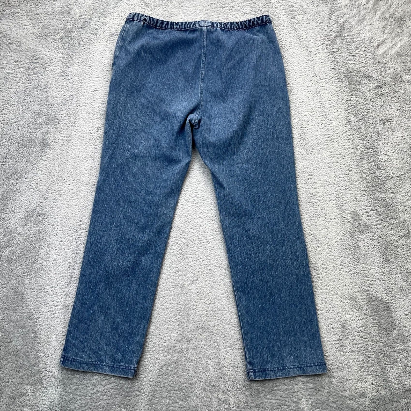Lands' End Lands' End Jeans Womens Medium Blue Straight Denim Cotton Stretch Elastic Waist Size 24" / US 00 / IT 34 - 6 Thumbnail