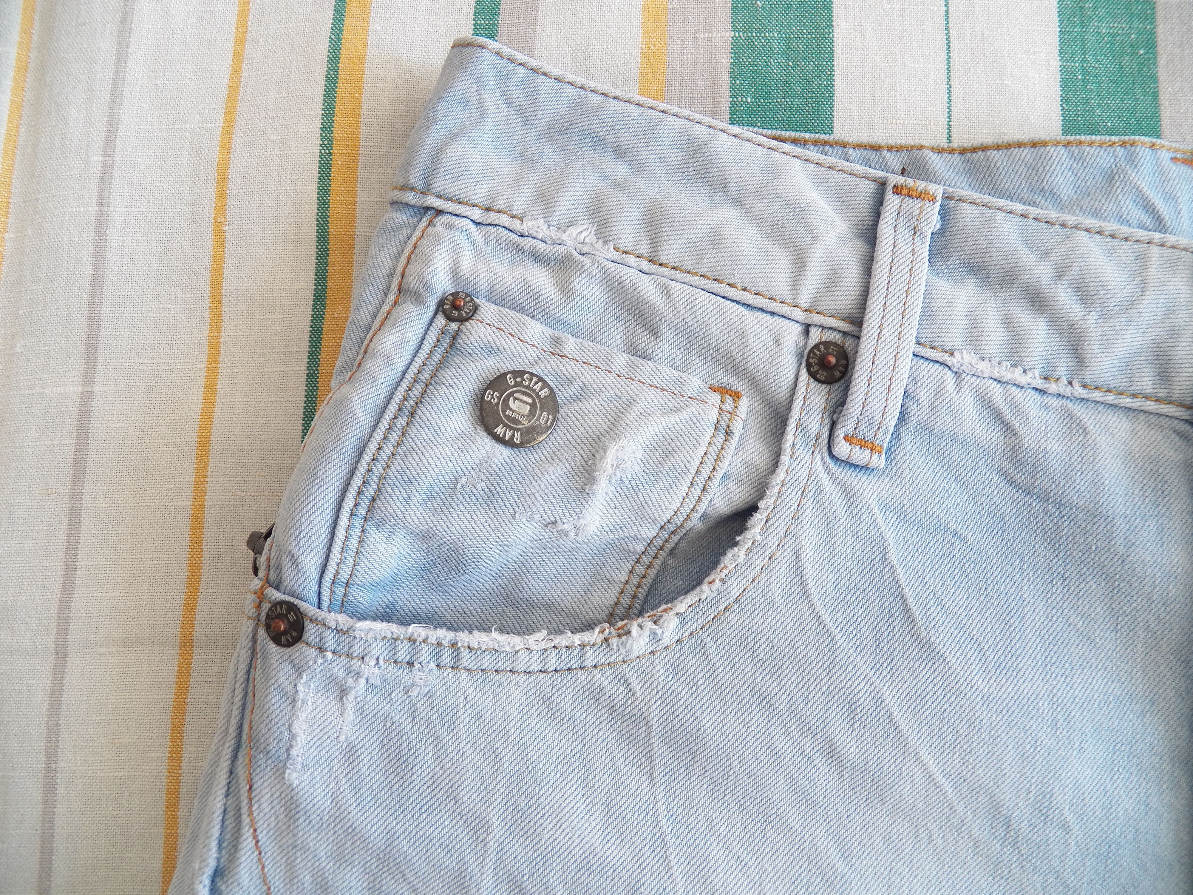 G-Star G-Star RAW Arc Zip 3D Slim Jeans W28 L30 Lt Aged Restore Size US 28 / EU 44 - 3 Thumbnail