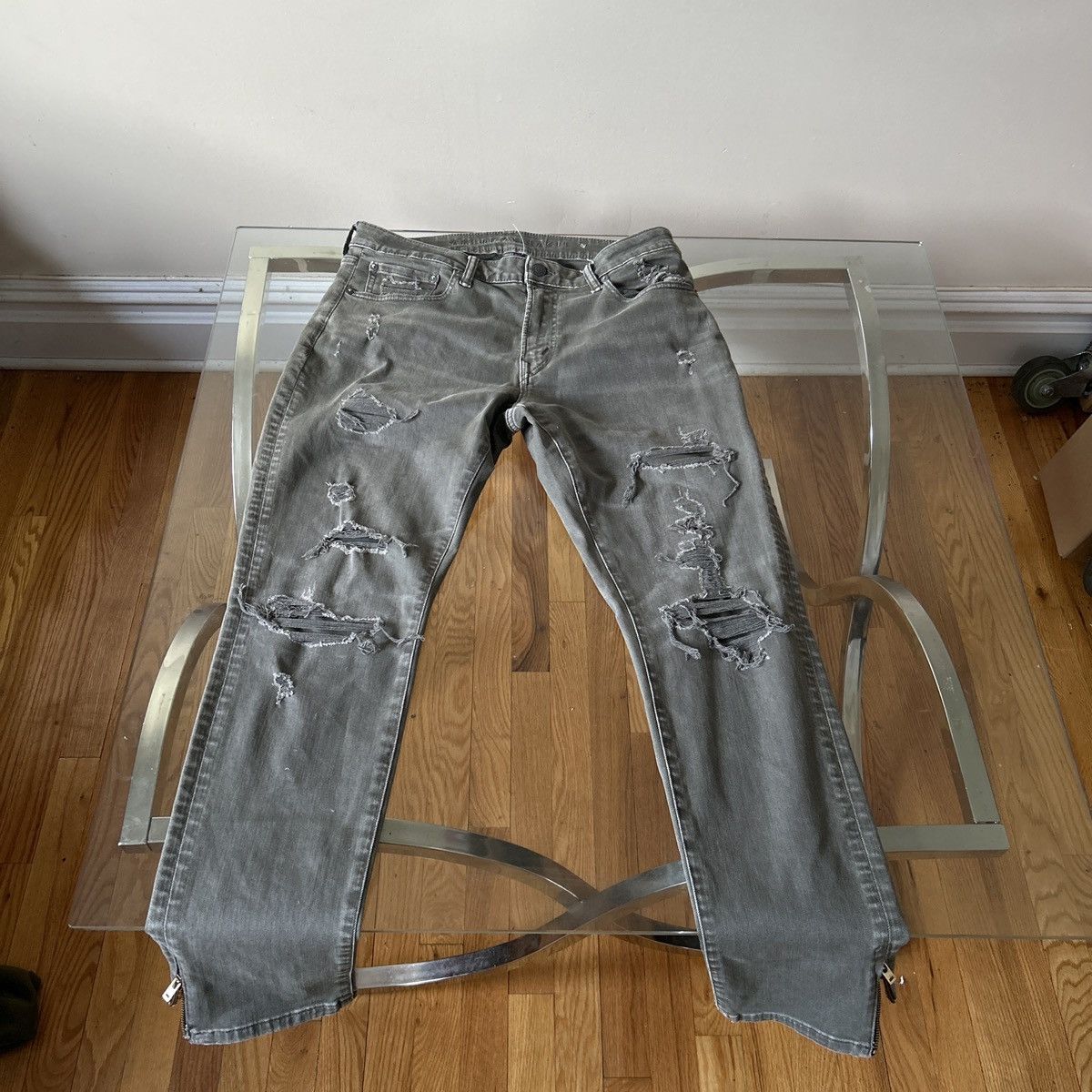 American Eagle Outfitters Grey American Eagle jeans Size US 34 / EU 50 - 1 Thumbnail