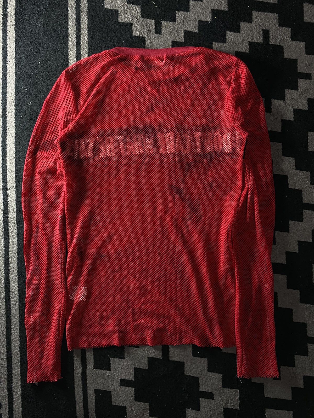 Hysteric Glamour × Japanese Brand 7% More Pink harajuku tokyo fashion fishnet longsleeve Size US M / EU 48-50 / 2 - 2 Thumbnail
