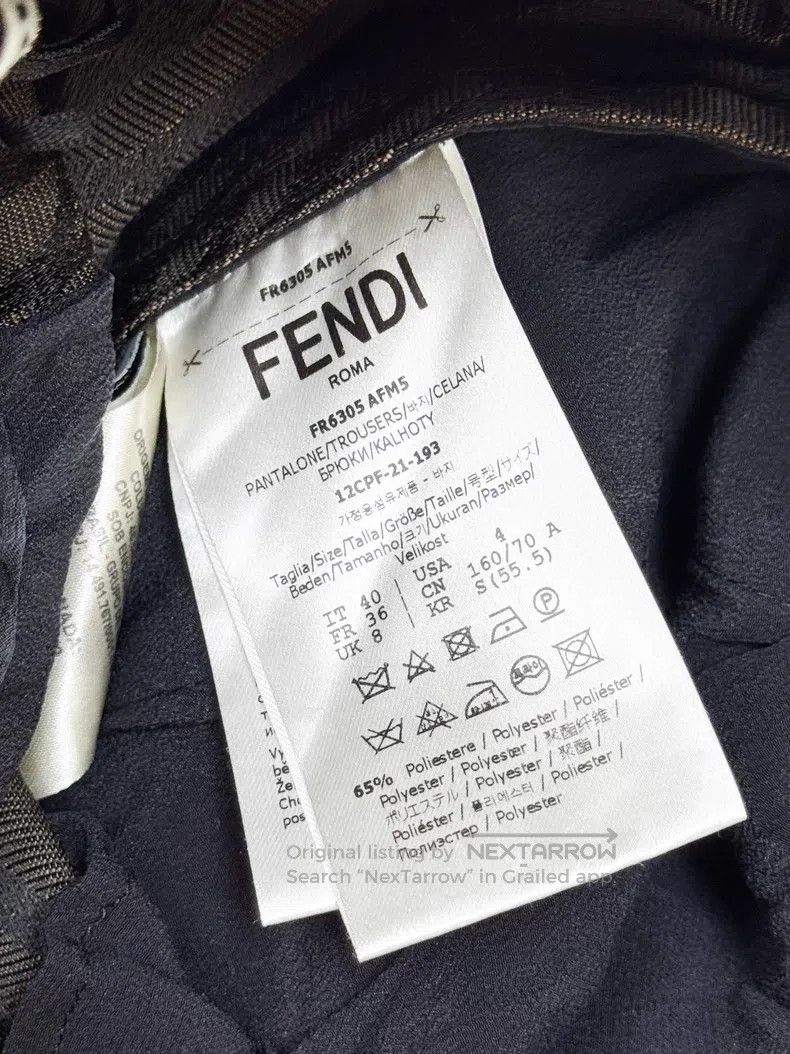 Fendi Fendi Manimold Old Flower logo double F brown loose casual Size 26" / US 2 / IT 38 - 5 Thumbnail