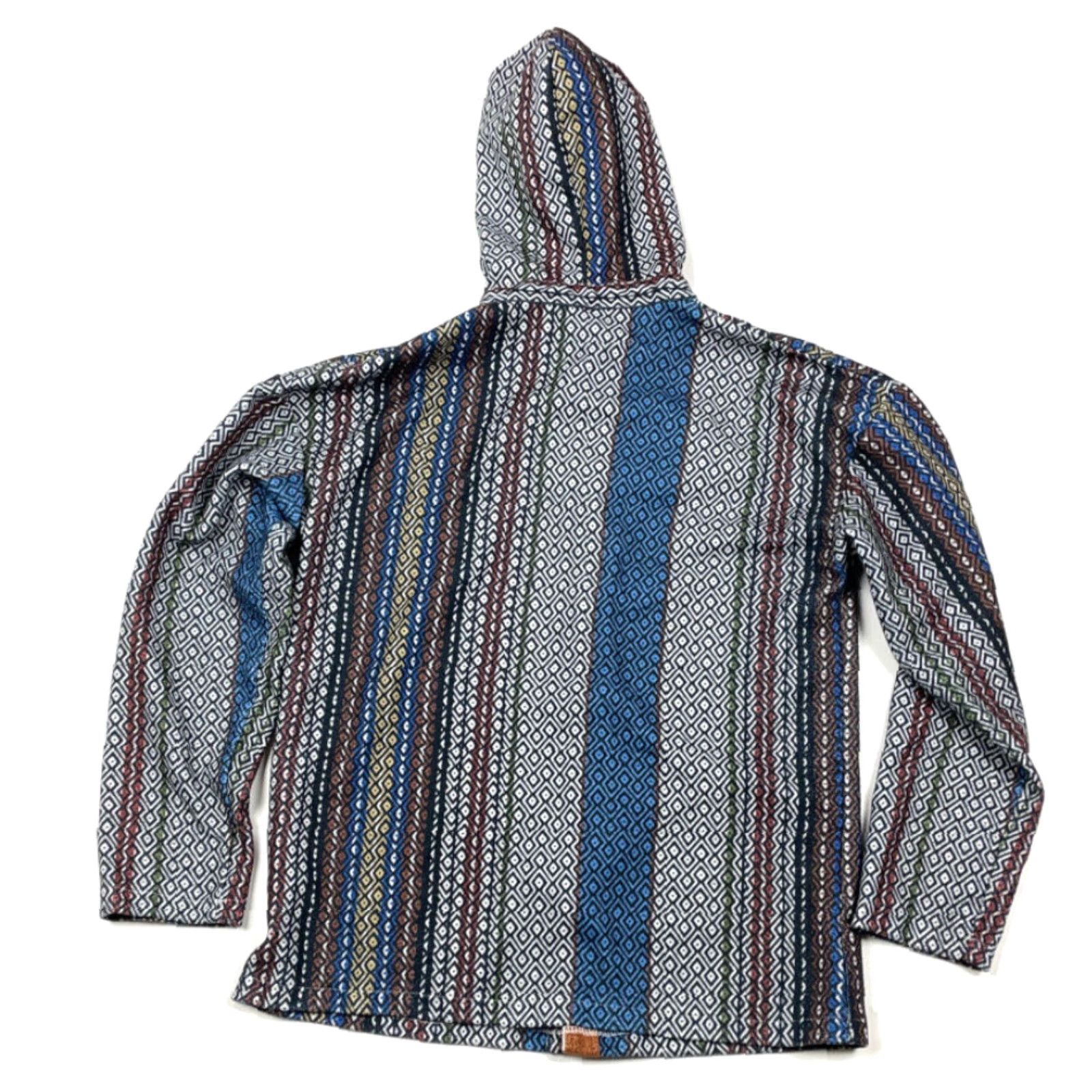 Etro Retro Tribal Geometric Colorful Print Fleece Hooded Shirt Adult Medium Festival Size US M / EU 48-50 / 2 - 2 Thumbnail