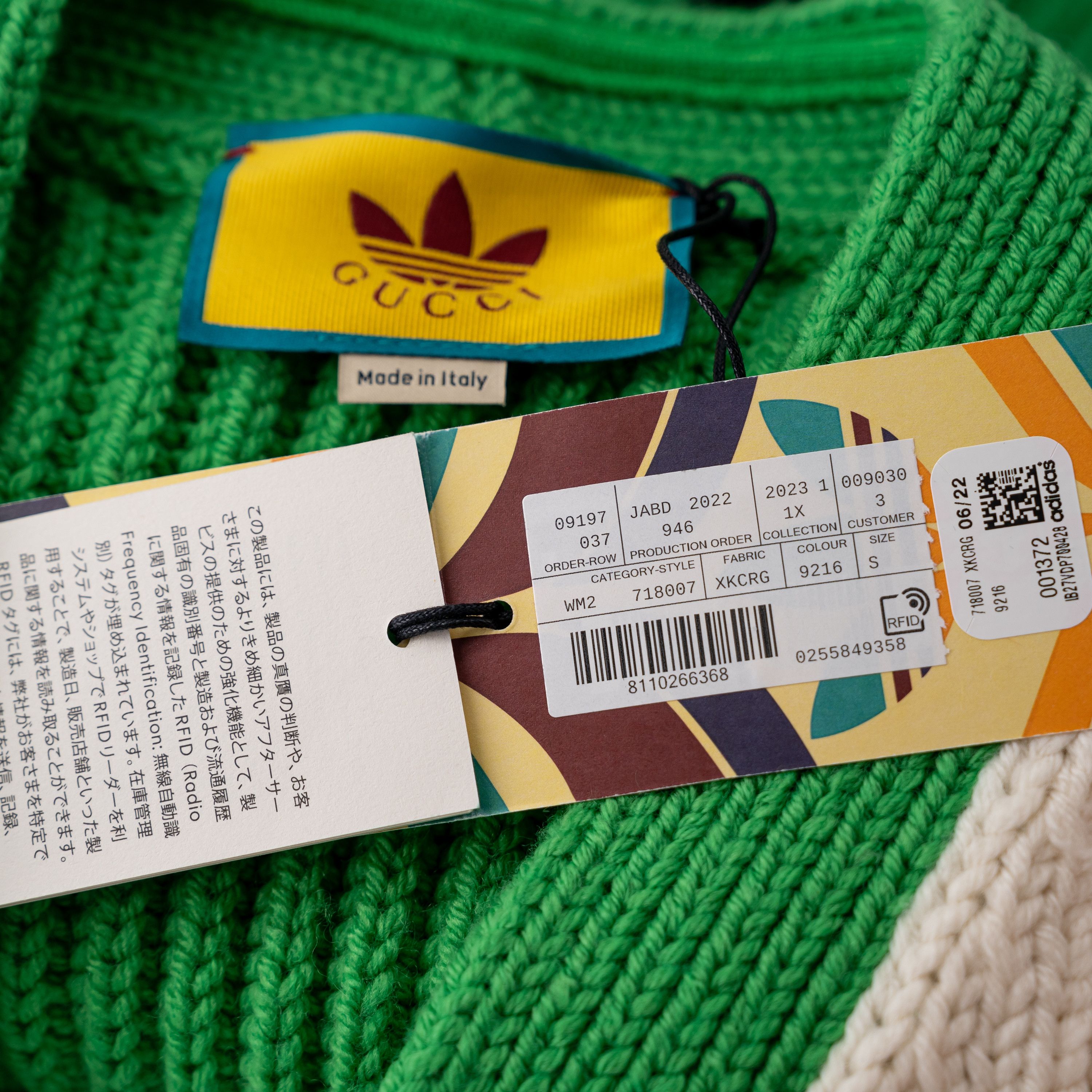 Gucci S adidas Gucci Cable Knit Wool Cardigan Sweater Green Black Size S / US 4 / IT 40 - 8 Thumbnail