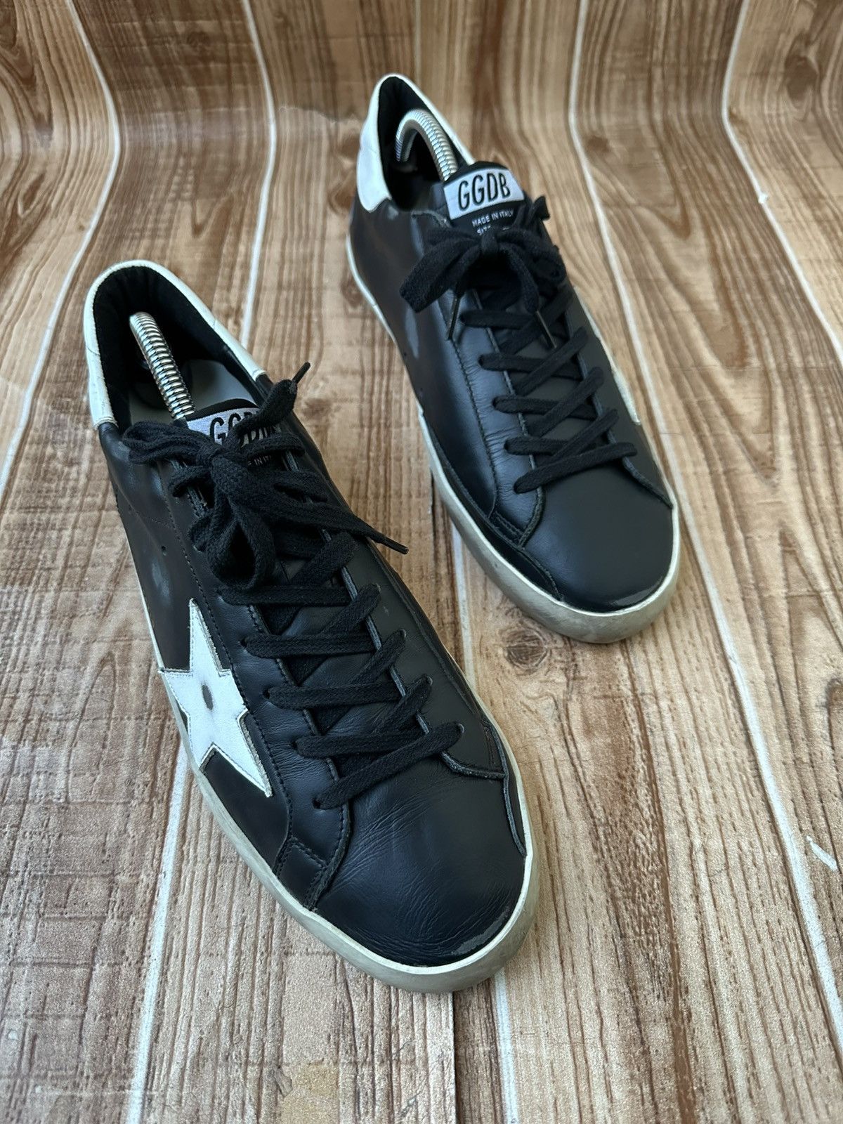 Golden Goose Golden Goose Superstar GGDB Black Leather Lowtop Sneakers Size US 9 / EU 42 - 14 Thumbnail