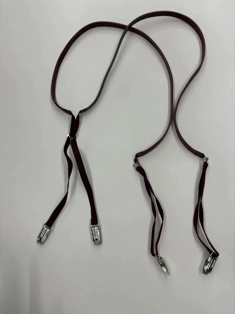 Dior homme 06SS dark red suspenders
