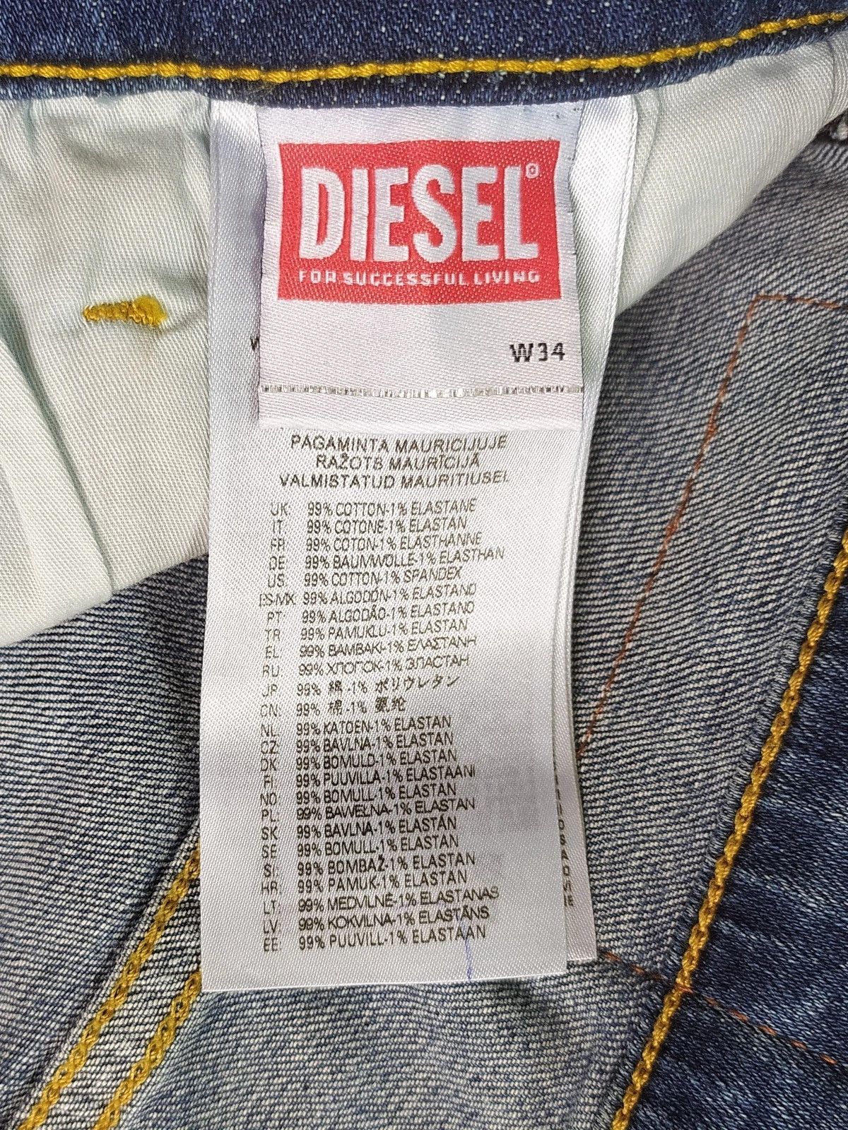 Diesel Diesel D-YENNOX L.30 MENS JEANS T/9875 Size US 34 / EU 50 - 8 Thumbnail