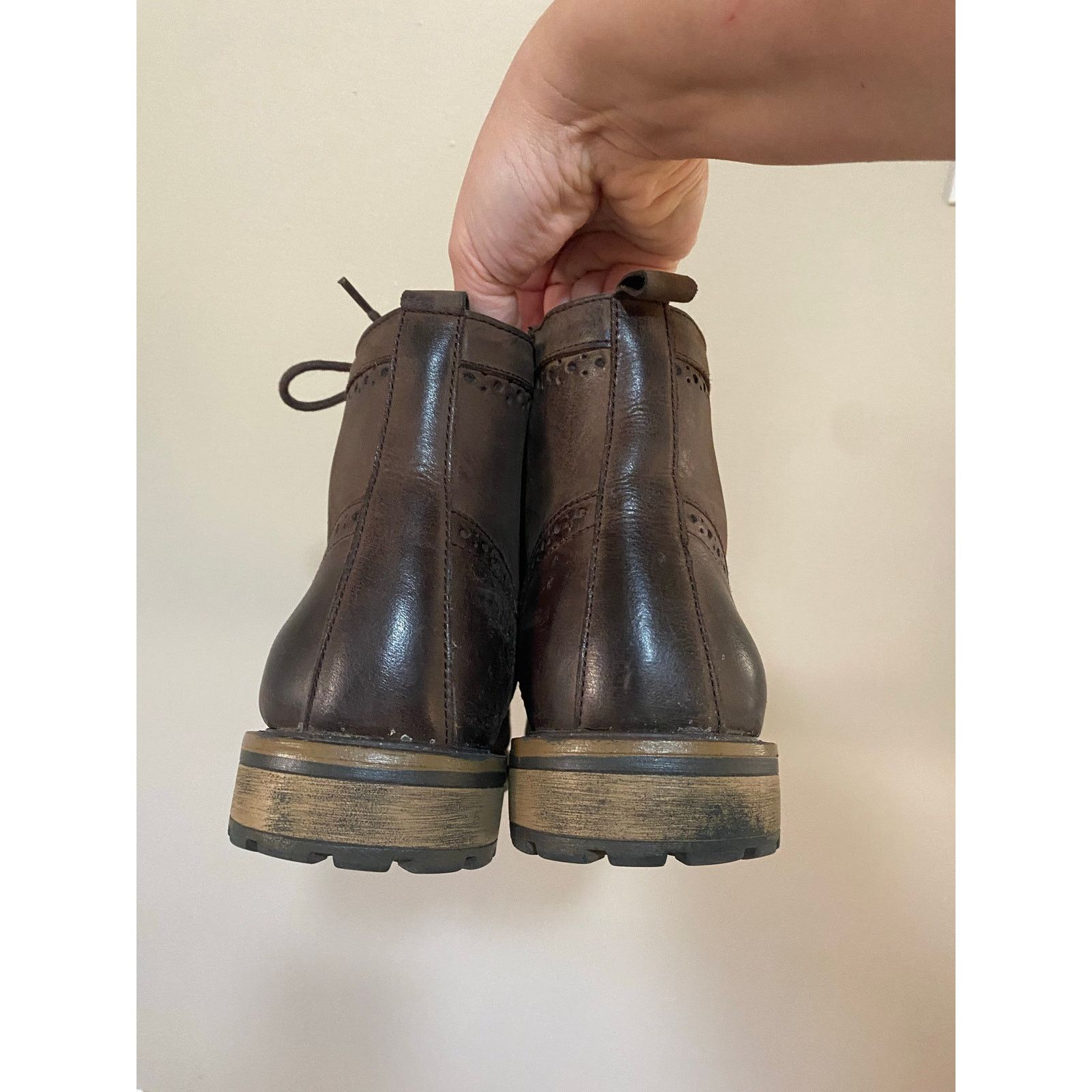 Steve Madden EUC Steve Madden Leather Boots Sprocket Brown 11 Zip Wingtip Size US 11 / EU 44 - 4 Thumbnail