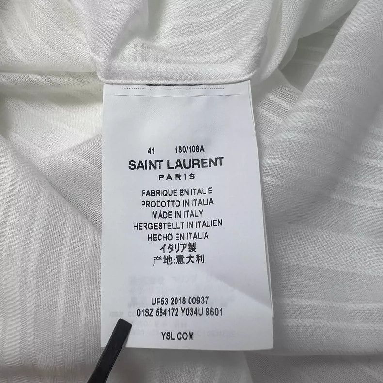 Saint Laurent Paris Saint Laurent Paris size 41 19ss organza striped shirt 250 Size US XS / EU 42 / 0 - 4 Thumbnail