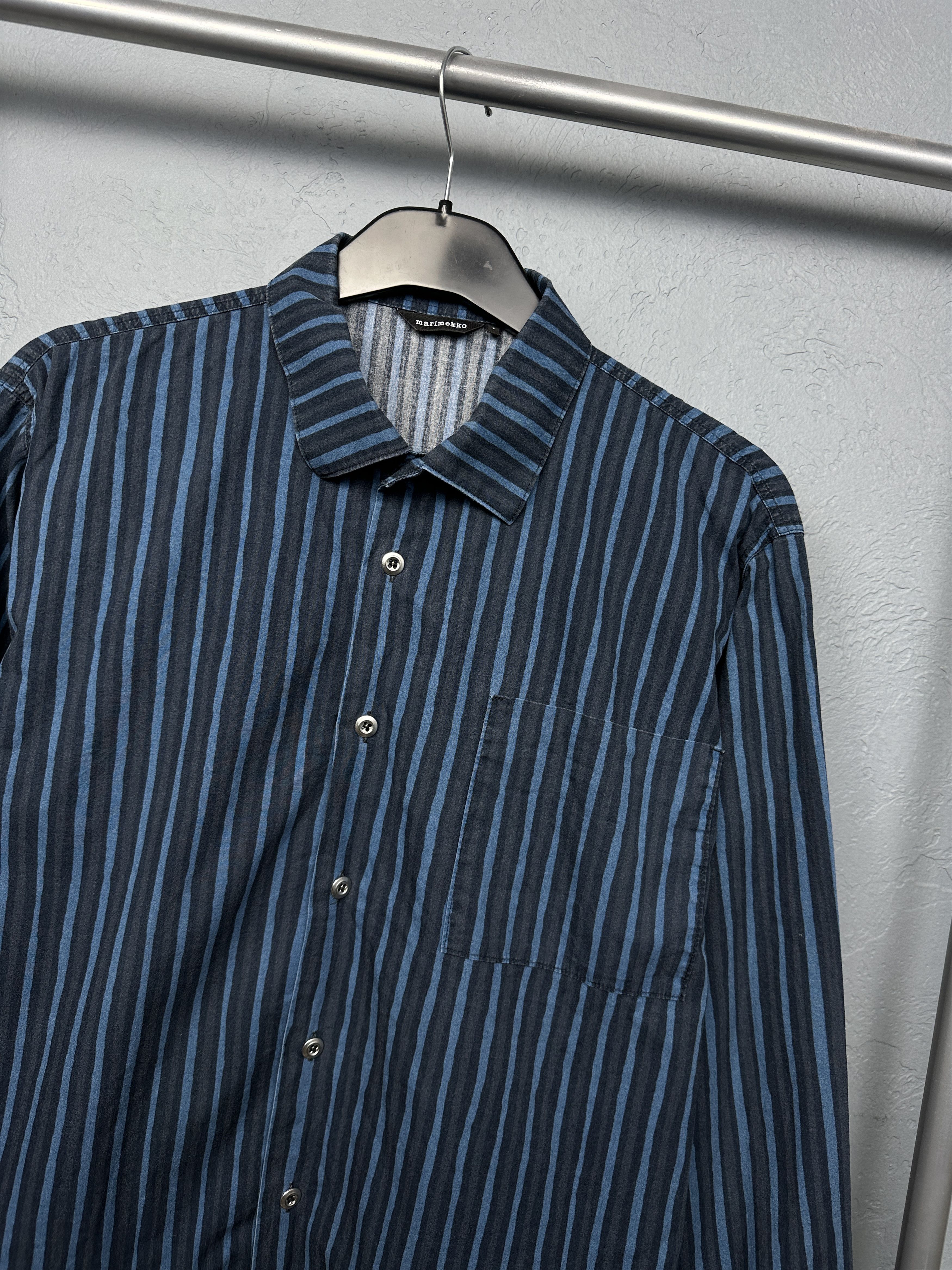 Marimekko Marimekko Mens Long Sleeve Striped Shirt Size US S / EU 44-46 / 1 - 2 Thumbnail