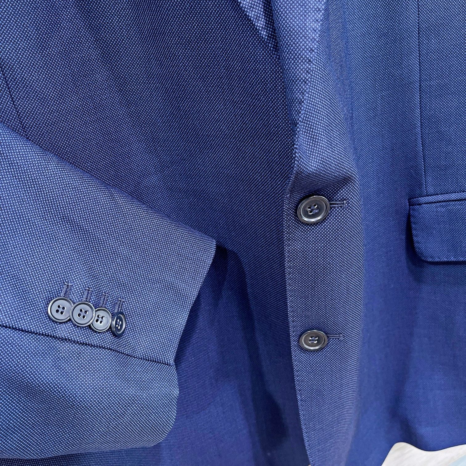 Other Hardy Minnis Savile Row Birdseye Sport Coat Blue 59R Size 54R - 3 Thumbnail