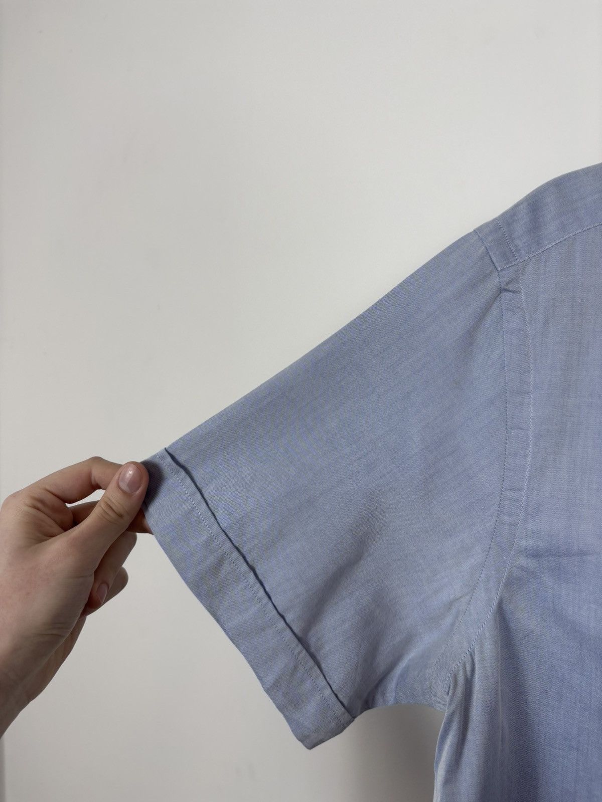 Trussardi Trussardi Vintage Men’s Light Blue Short Sleeve Shirt Size US M / EU 48-50 / 2 - 6 Thumbnail