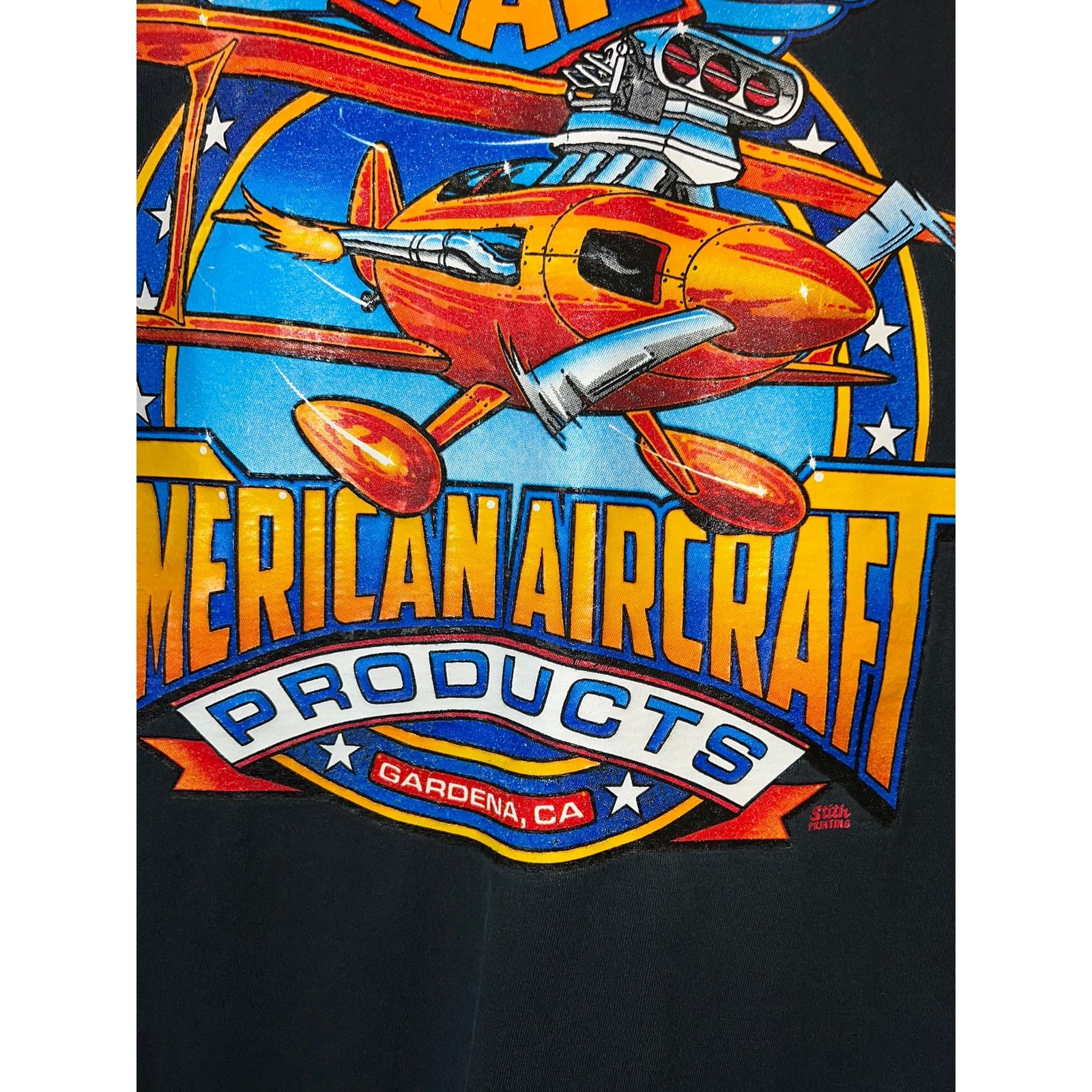 Gildan Vintage Airplane Shirt AAP American Aircraft Products Tee XL Size US XL / EU 56 / 4 - 8 Thumbnail