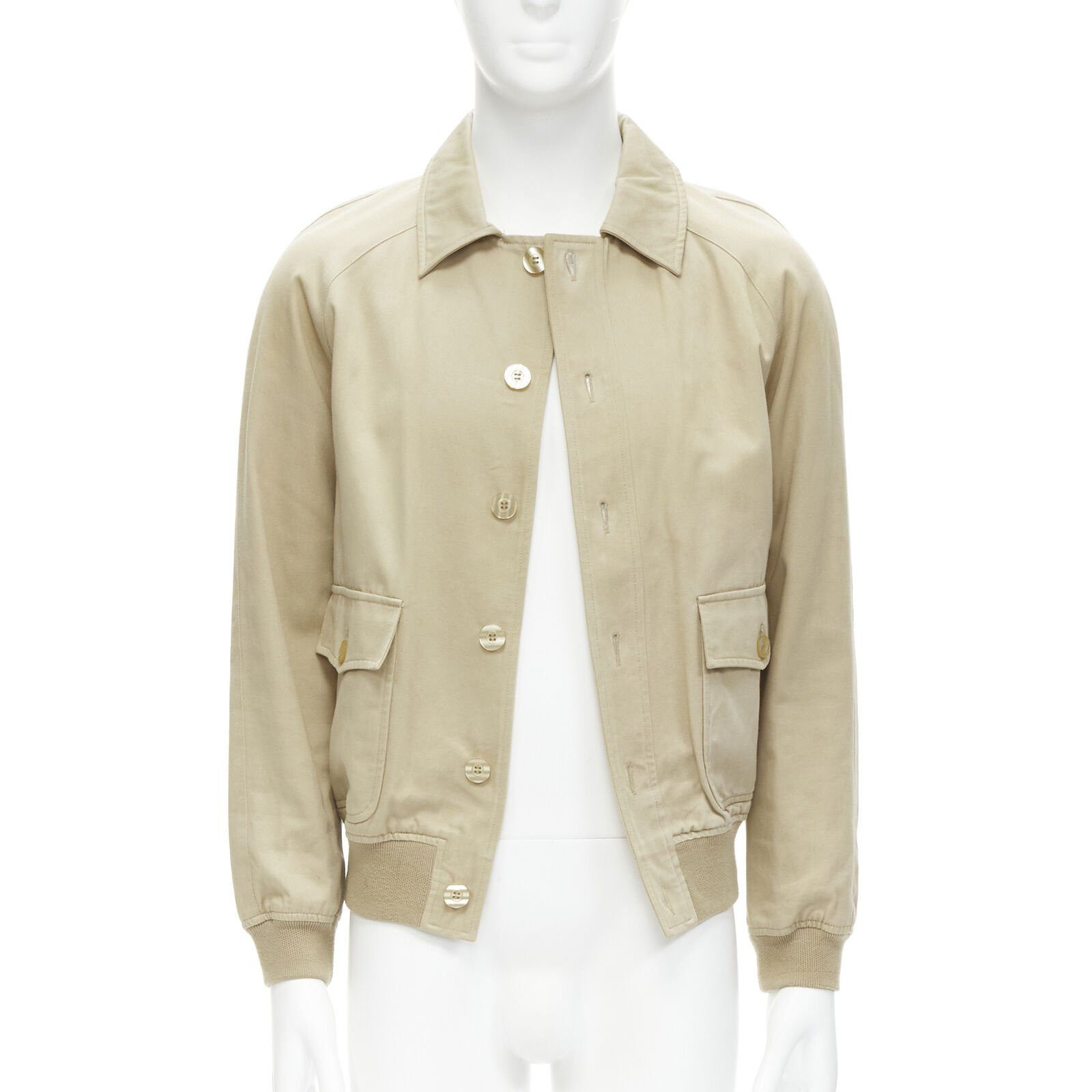 A.P.C. APC beige classic raglan sleeves flap pocket bomber jacket XS Size US XS / EU 42 / 0 - 1 Thumbnail