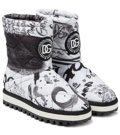 Dolce & Gabbana o1y0825 Padded Ankle Boots in White/Black Size US 6.5 / IT 36.5 - 3 Thumbnail