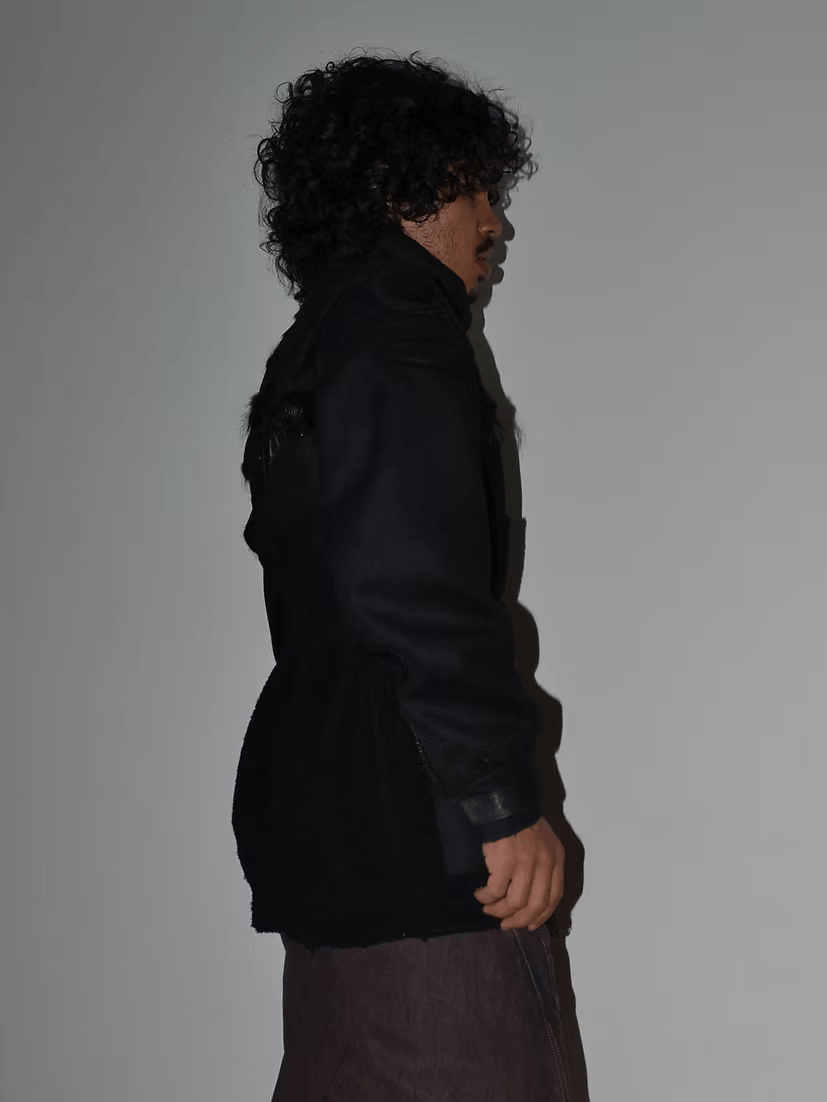 Prada FW2007 Mixed Media Military Jacket Size US M / EU 48-50 / 2 - 3 Thumbnail