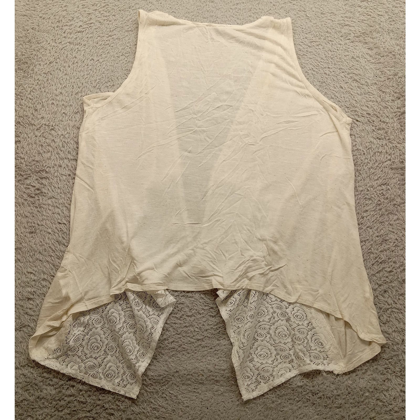 & Other Stories New Direction Vest Shrug XL Women's Beige Lace Rayon Size XL / US 12-14 / IT 48-50 - 3 Thumbnail