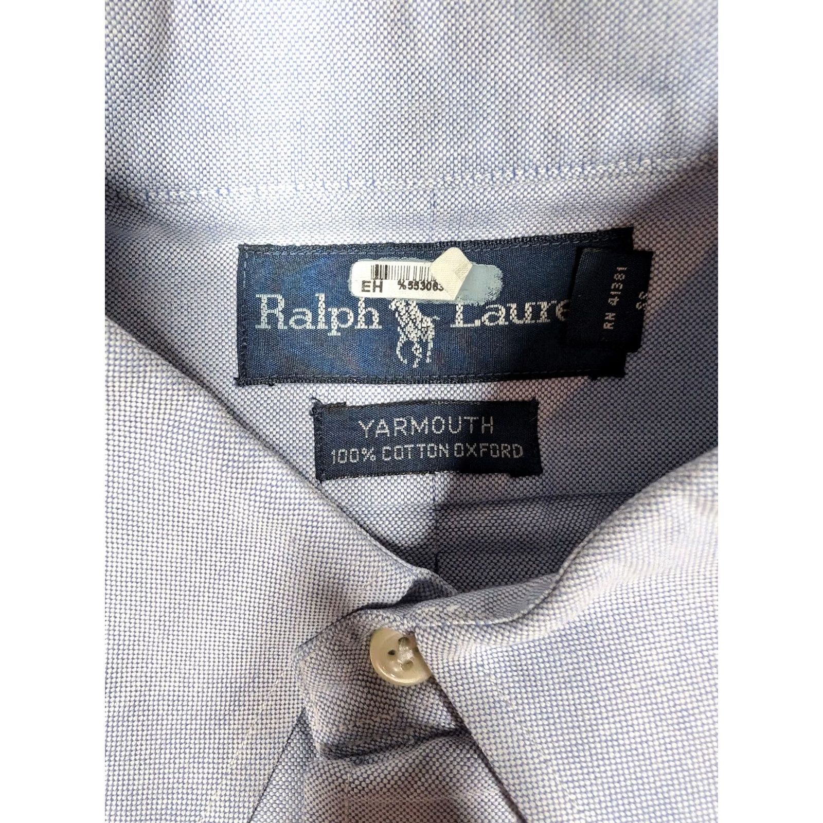 Ralph Lauren Ralph Lauren Yarmouth Shirt Mens XL Blue Oxford Button Down Long Sleeve Button-Up Solid Cotton Classic Fit Embroidered Polo Player Logo Size US XL / EU 56 / 4 - 5 Thumbnail