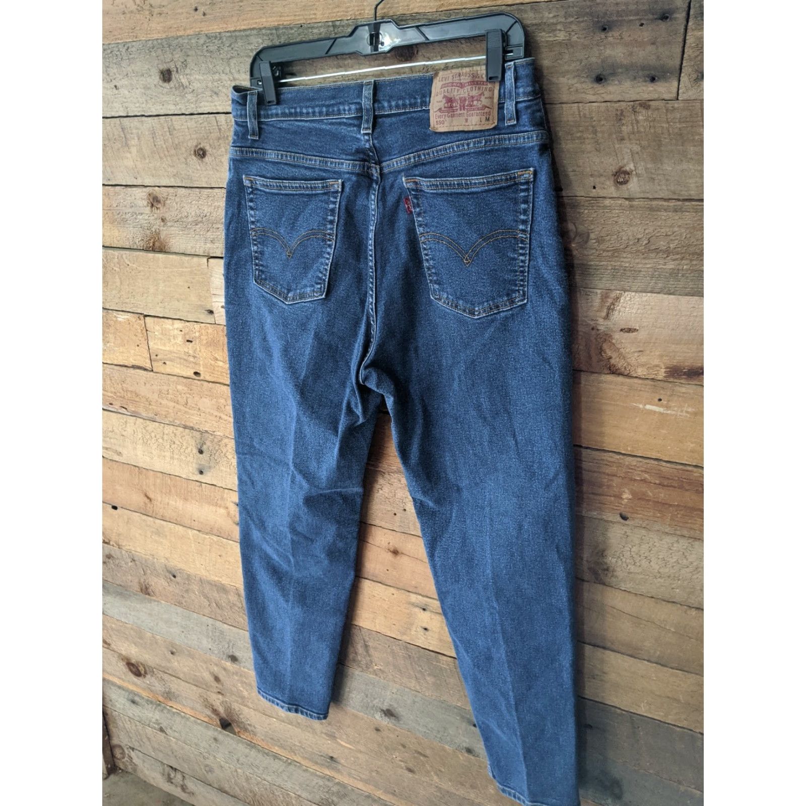 Vintage VINTAGE Levi's 550 High Waist Mom Jeans Denim Blue 32x29 Womens Medium Wash Cotton Blend Stretch Size 24" / US 00 / IT 34 - 5 Thumbnail