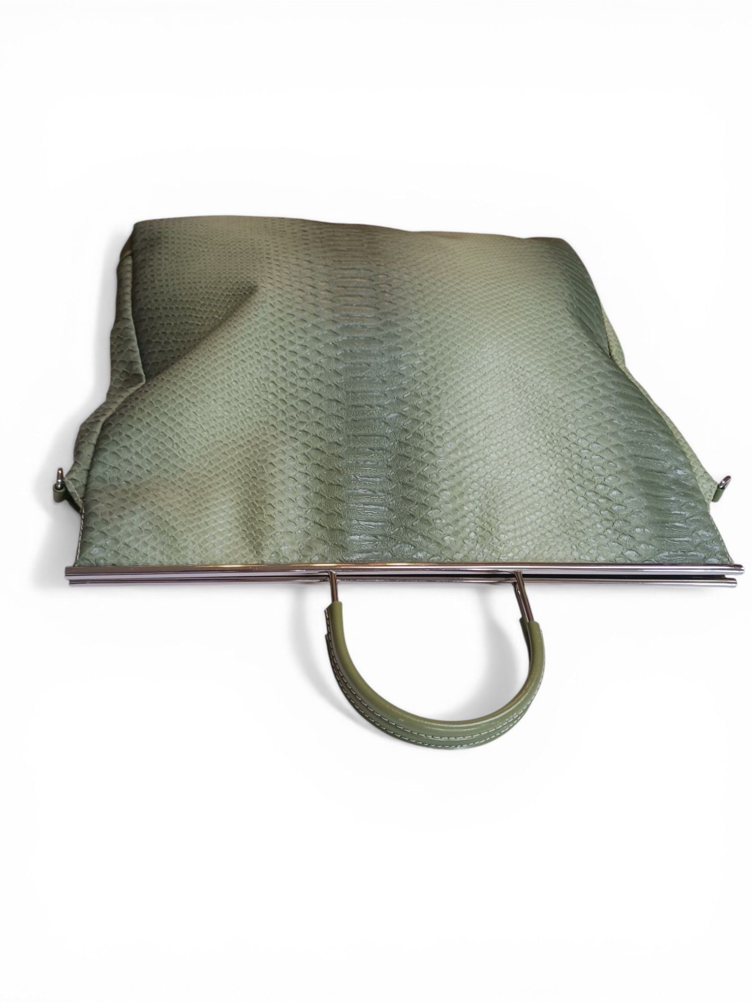 Mario Valentino Mario Valentino Green Embossed Tote Bag Size ONE SIZE - 7 Thumbnail