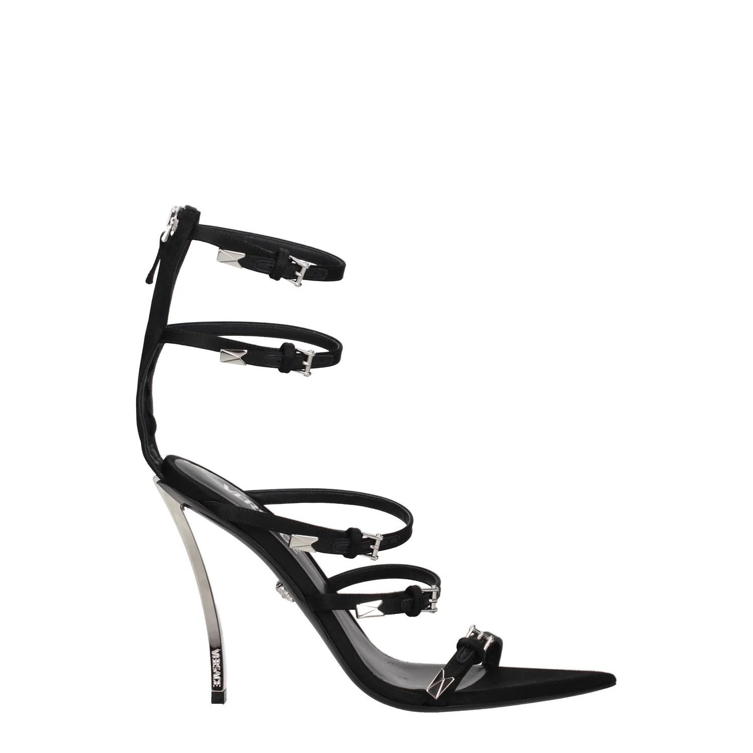 Versace ob1o1e0125 Satin Sandals in Black Size US 8 / IT 38 - 1 Thumbnail
