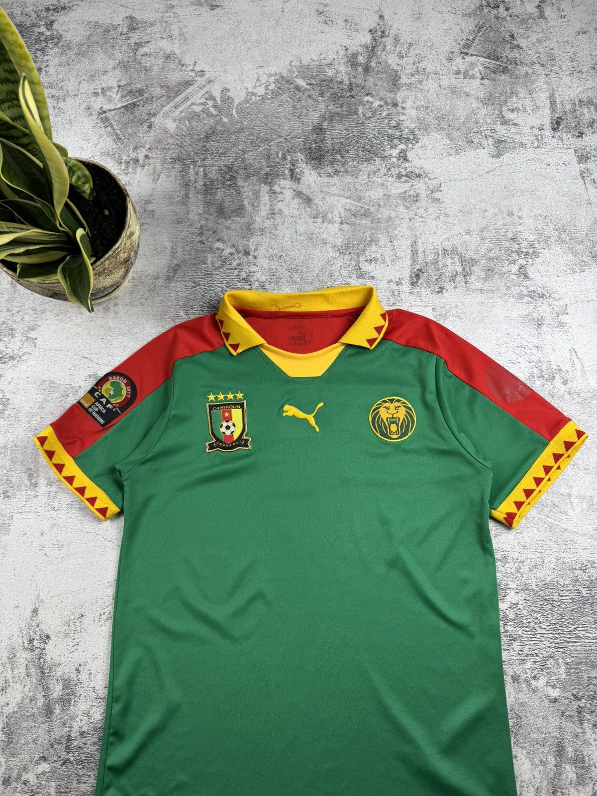 Puma × Vintage Cameroon Africa National Vintage Home Puma Soccer Football T Shirt Jersey Tee Size US S / EU 44-46 / 1 - 4 Thumbnail