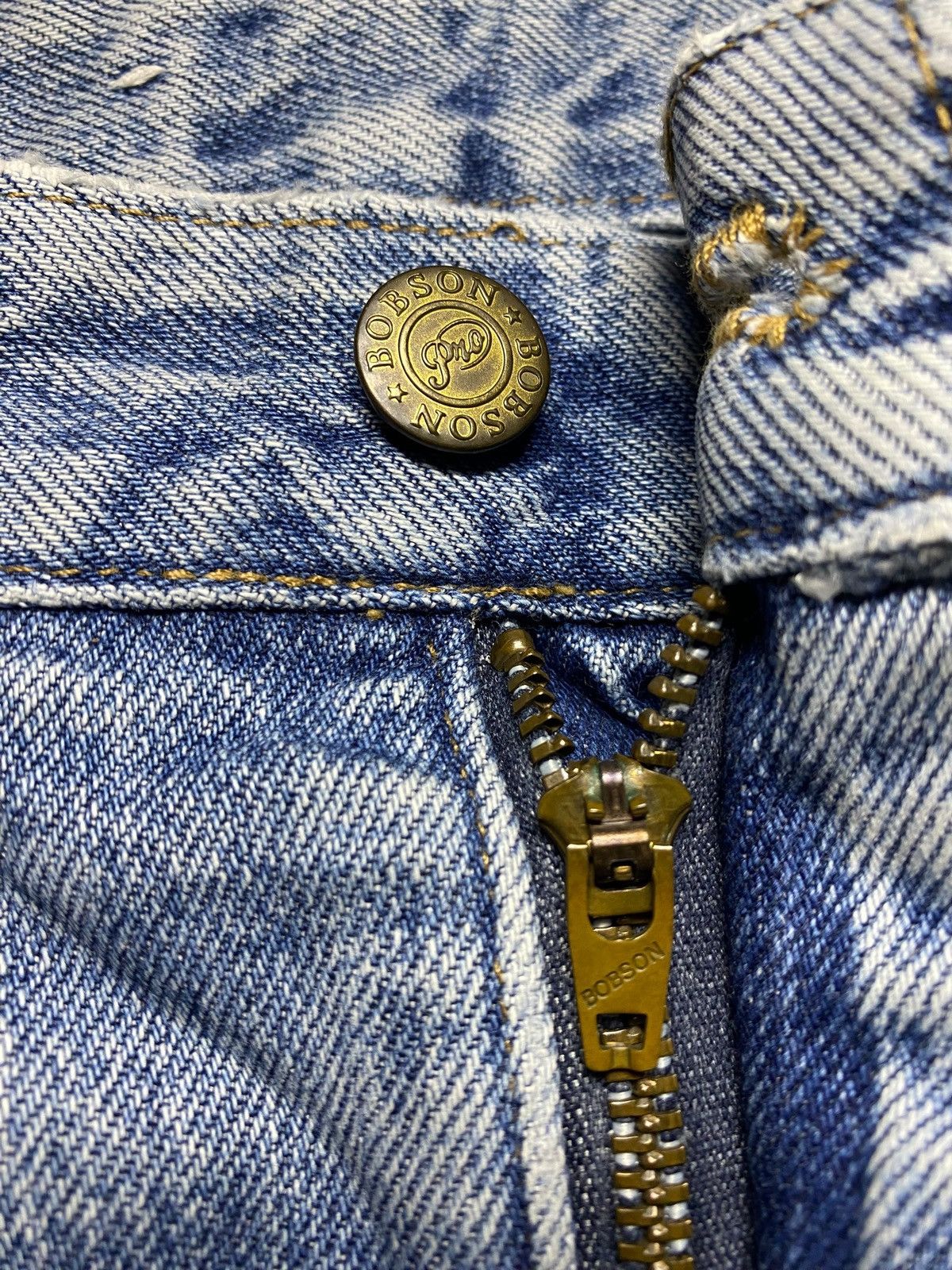 Vintage Vintage Bobson Pro 600 Japan Faded Wash Distressed Jeans Size US 28 / EU 44 - 9 Thumbnail