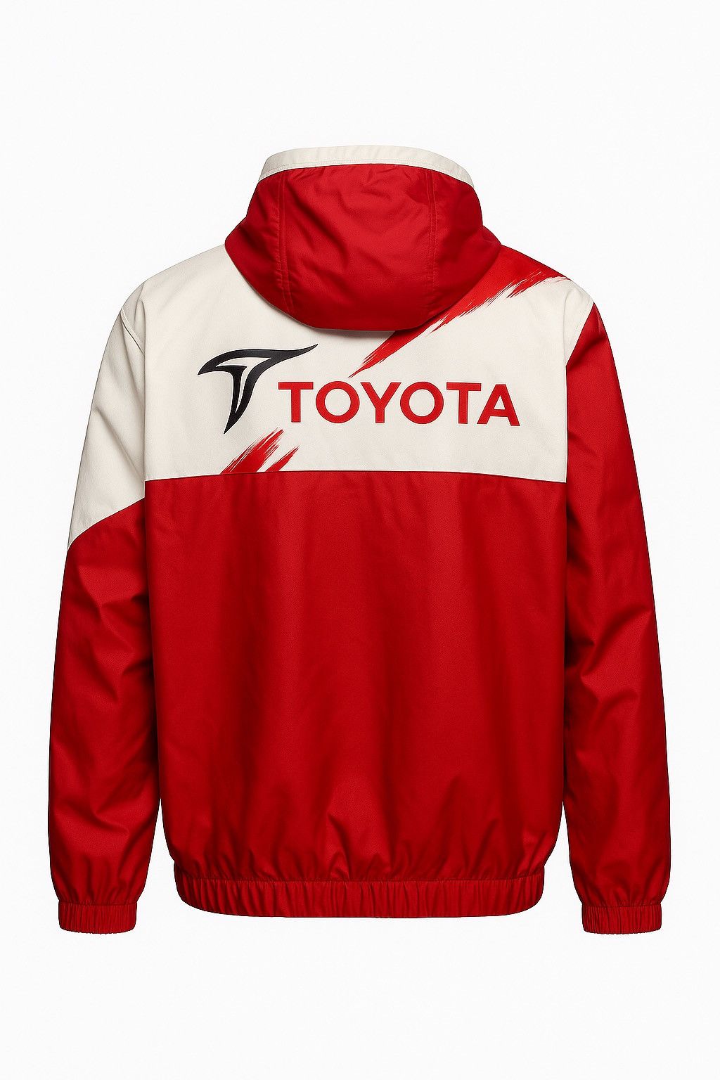 Japanese Brand Vintage Toyota Racing Windbreaker Pullover Jacket Red White Size US L / EU 52-54 / 3 - 2 Thumbnail