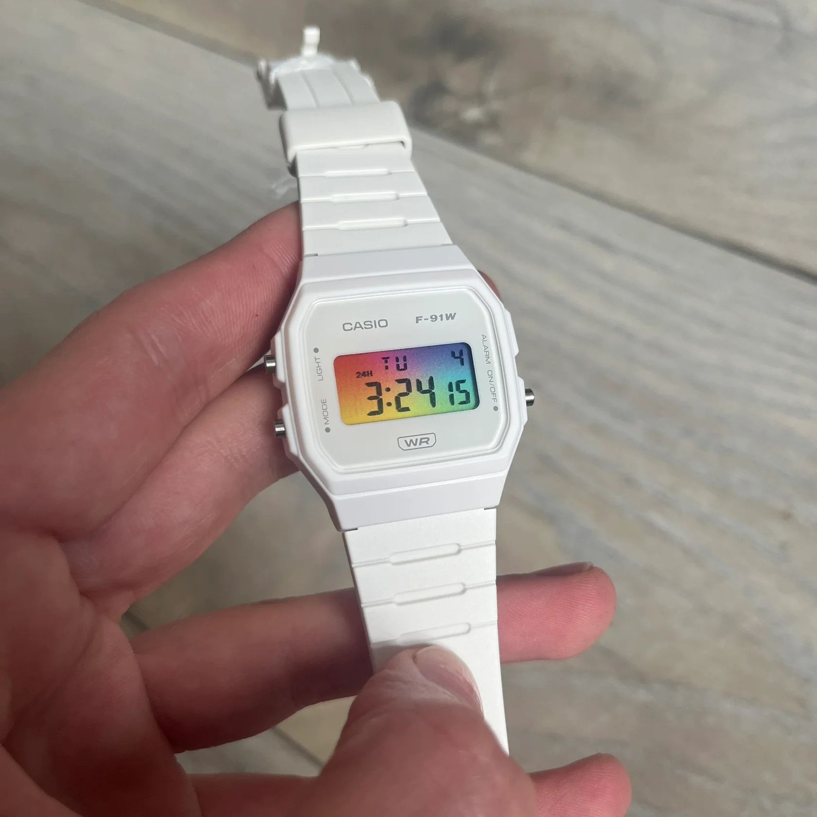 Casio Casio F-91W "Light Prism" Gradient & White Digital Watch Size ONE SIZE - 2 Thumbnail
