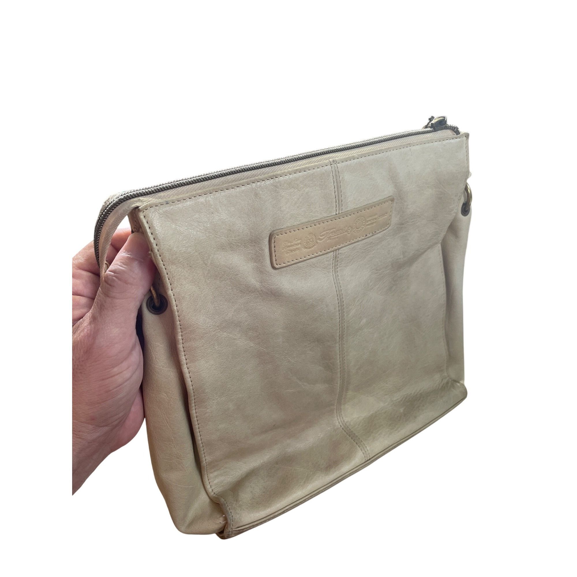 Fossil Fossil Womens Cream Leather vintage retro Crossbody Handbag Size ONE SIZE - 22 Thumbnail