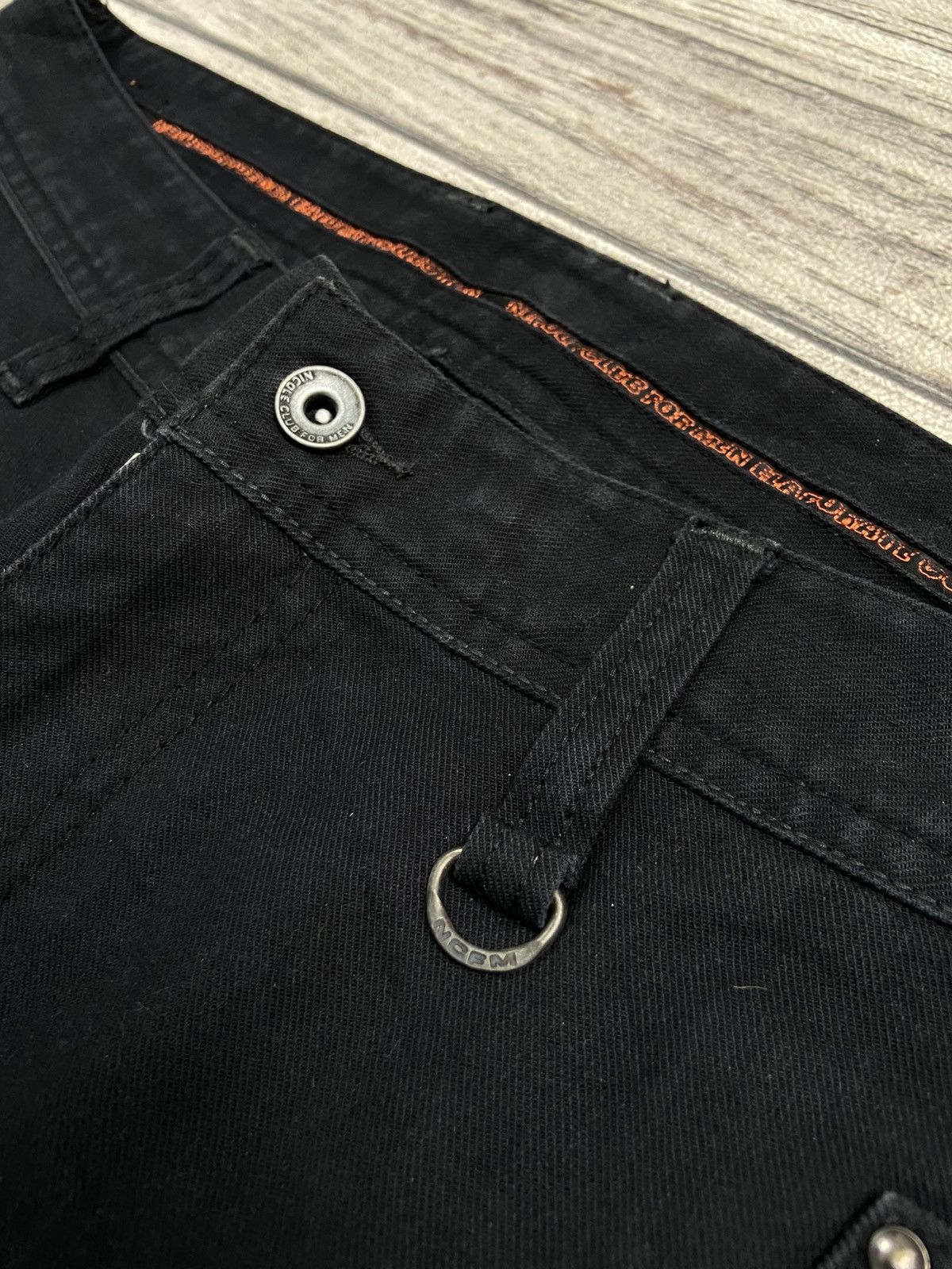 If Six Was Nine × KMRii × Le Grande Bleu (L.G.B.) 🔥Rare🔥2000s NCFM Punk Avant Garde Studded Cargo Jeans Size US 34 / EU 50 - 9 Thumbnail