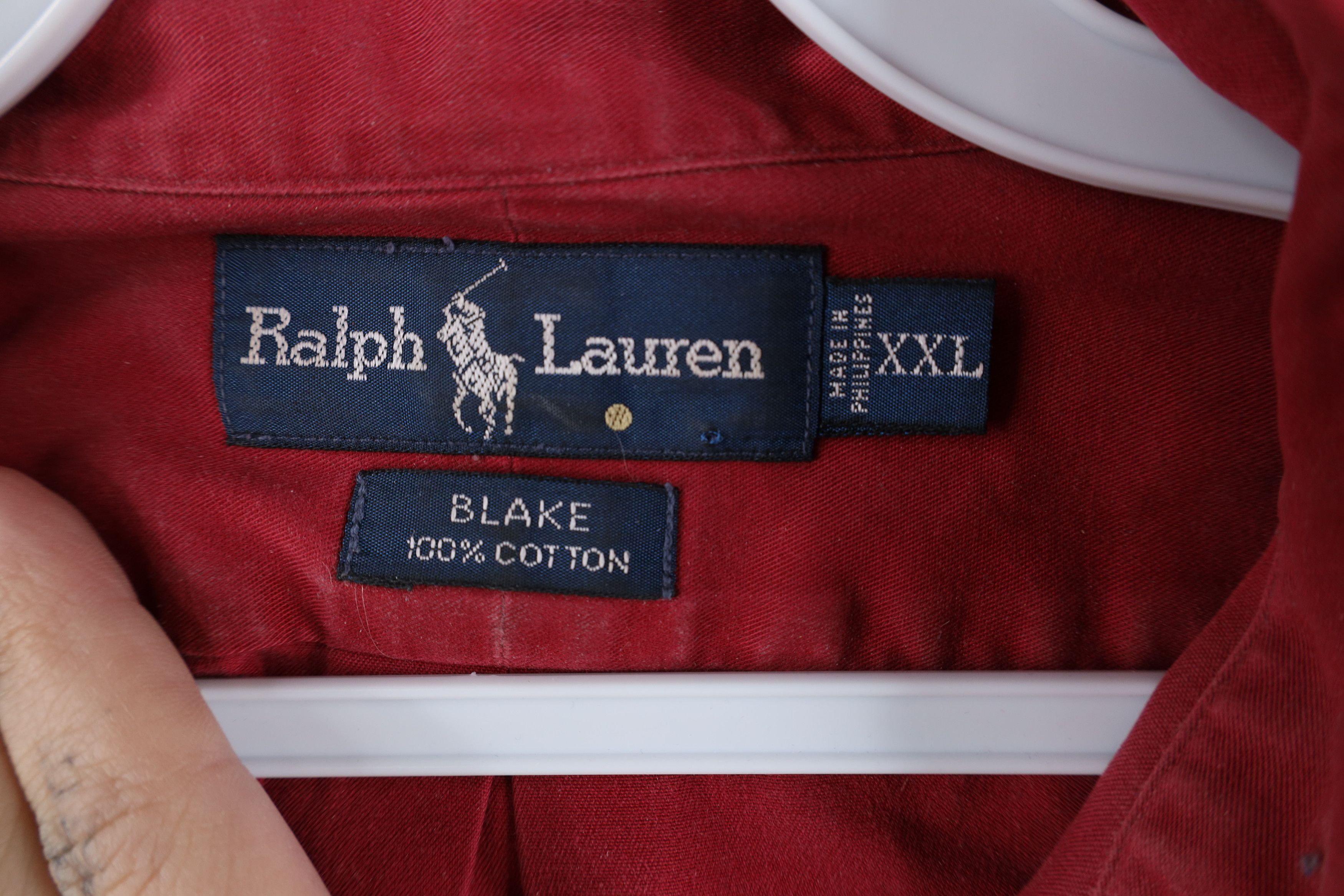 Ralph Lauren Vintage 90s Ralph Lauren Collared Button Down Shirt Red Size US XXL / EU 58 / 5 - 9 Thumbnail