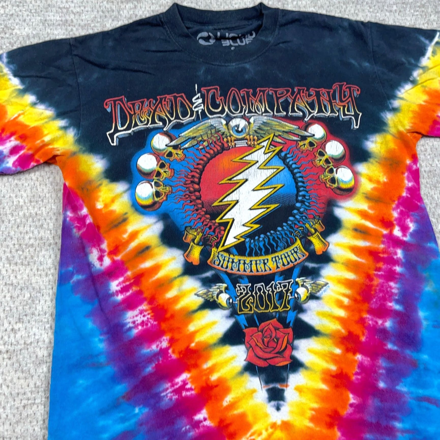 Vintage VINTAGE Greatful Dead Shirt Men Small Tie Dye Liquid Band Tee Blue Multi Adult Size US S / EU 44-46 / 1 - 5 Thumbnail