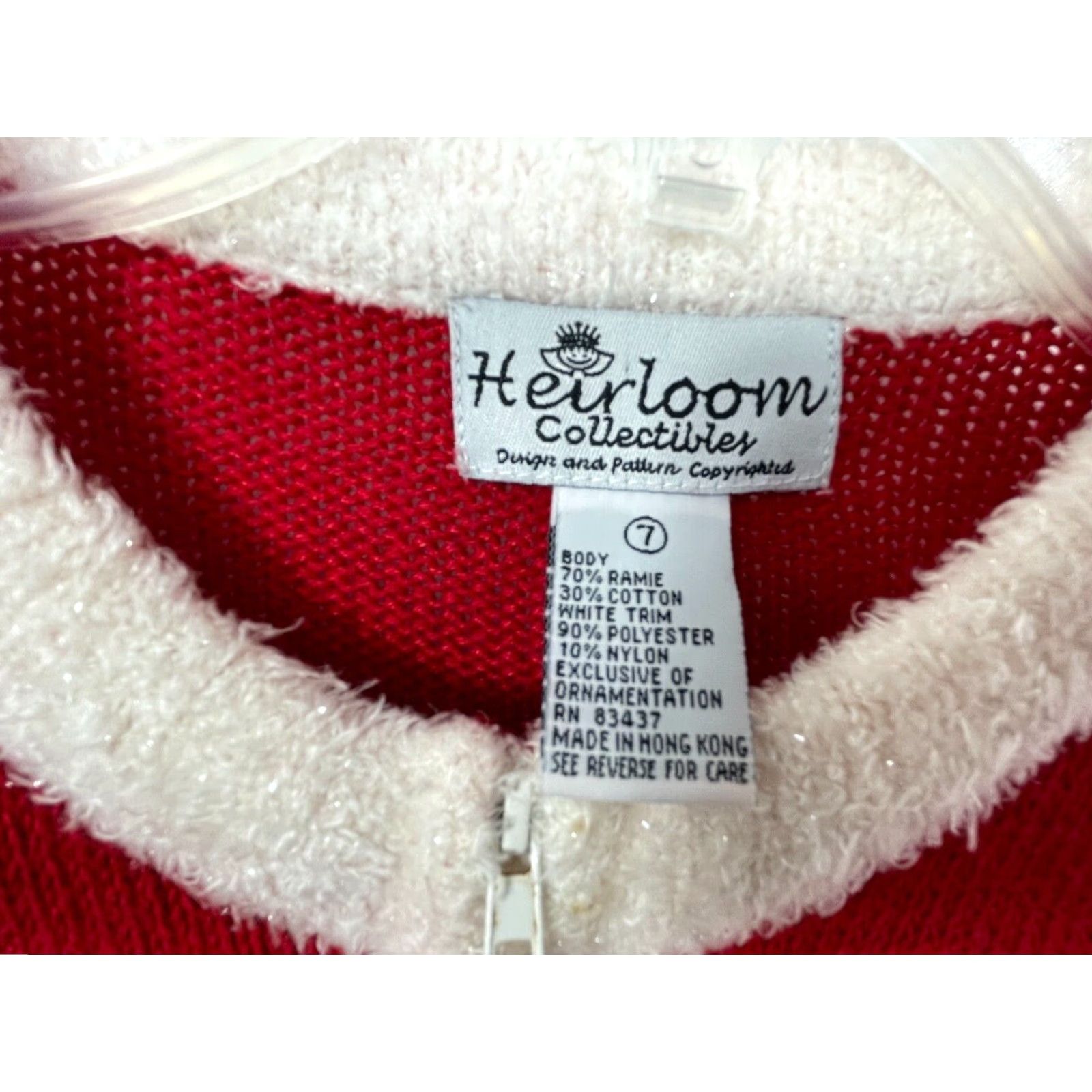 Vintage VINTAGE Heirloom Collectibles Ugly Christmas Sweater Womens 7 Santa Red Ramie and cotton Long Sleeve Christmas Knit Sweater Womens 7 Santa Size M / US 6-8 / IT 42-44 - 2 Thumbnail