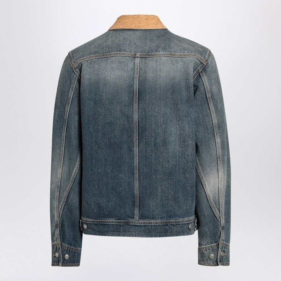 Alexander McQueen o1d2blof0126 Collar Denim Jacket in Blue Size US M / EU 48-50 / 2 - 2 Thumbnail