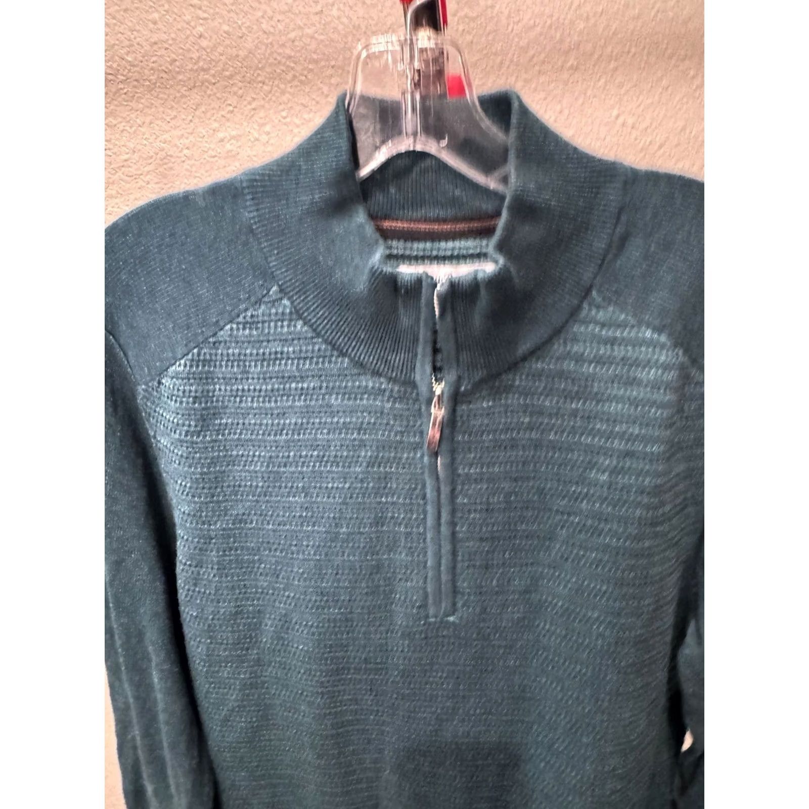 Tommy Bahama Tommy Bahama Island Zone Greenish Textured Zip SWEATER Medium M Shirt Mens Size US M / EU 48-50 / 2 - 2 Thumbnail