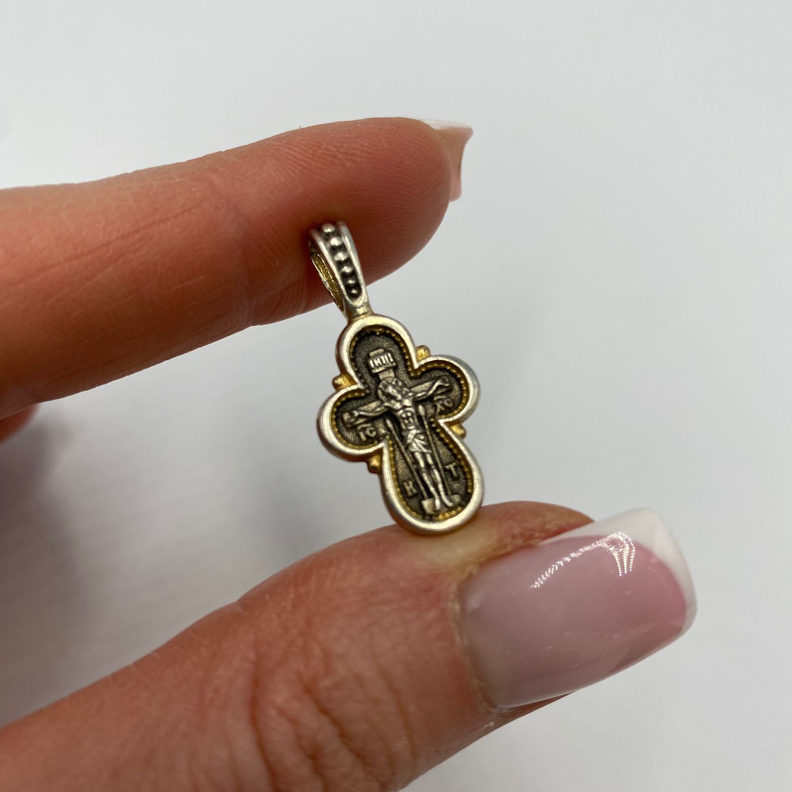 Vintage Vintage Orthodox Double-Sided Pendant - 925 Sterling Silver Size ONE SIZE - 6 Thumbnail